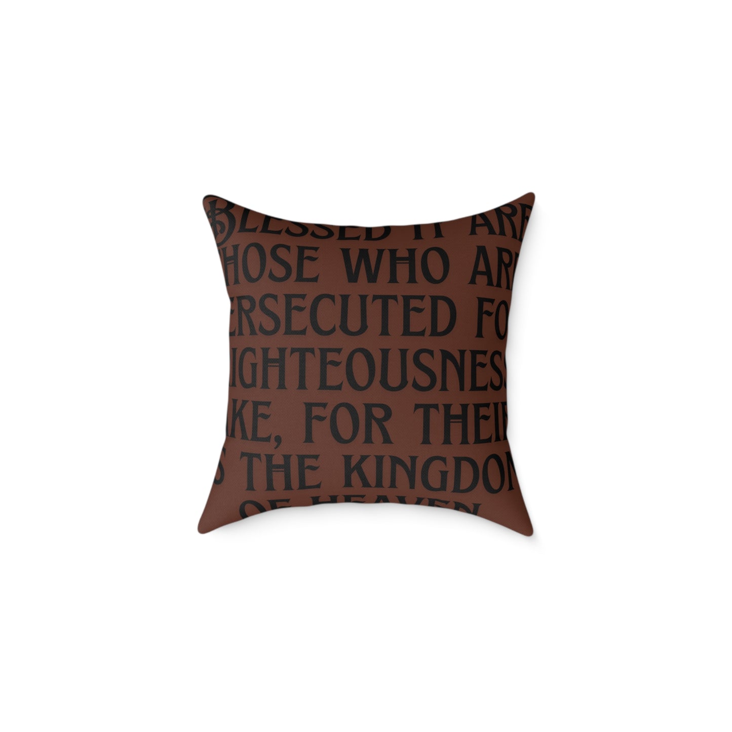 Inspirational Square Poly Canvas Pillow for Home Decor, Cozy Throw Pillow, Motivational Cushion, Bible Verse Pillow, Gift