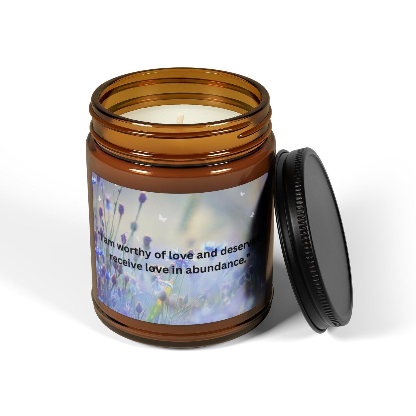 Scented Soy Candle (Multi-Size, Amber Jar)