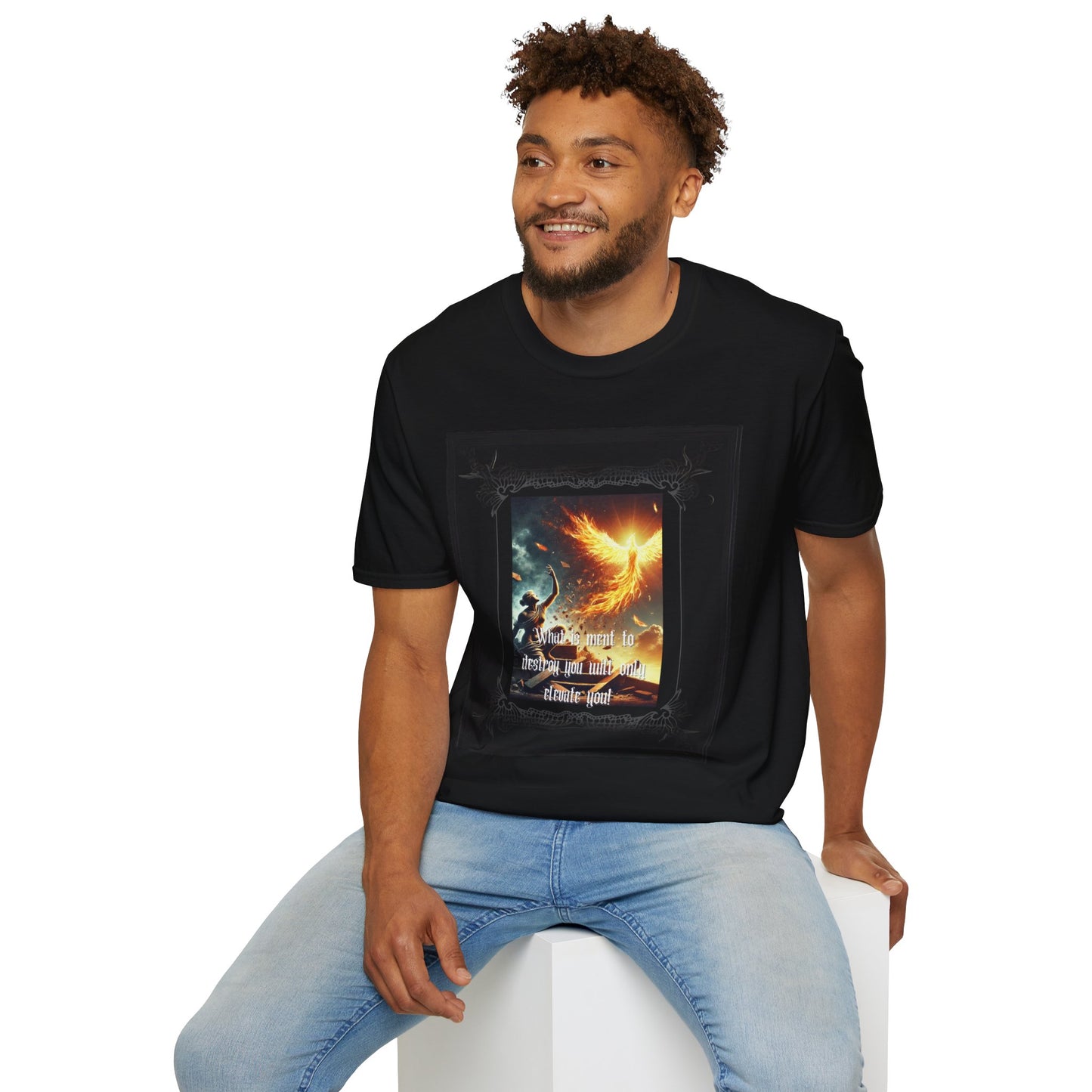Cosmic Phoenix Unisex T-Shirt | Softstyle Tee, Casual Wear, Trendy Apparel, Graphic Shirt