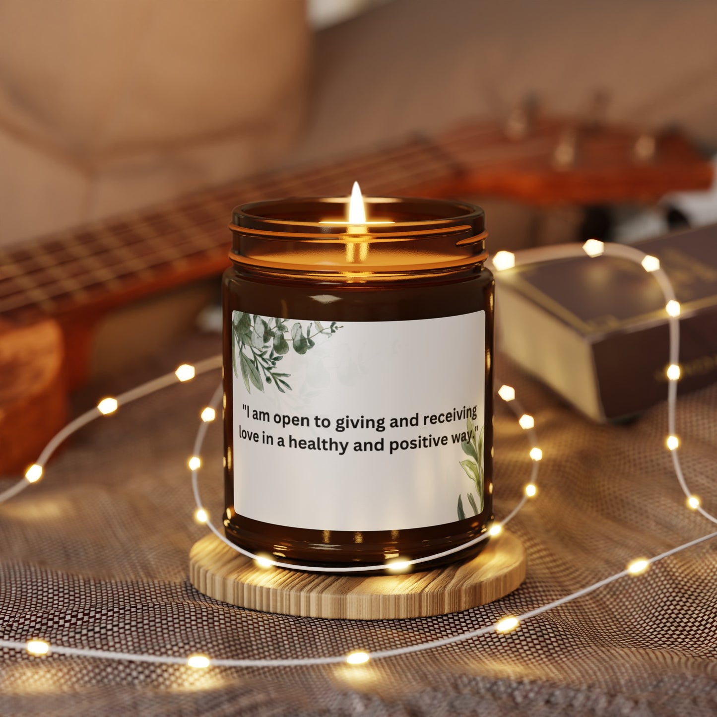 Scented Soy Candle (Multi-Size, Amber Jar)