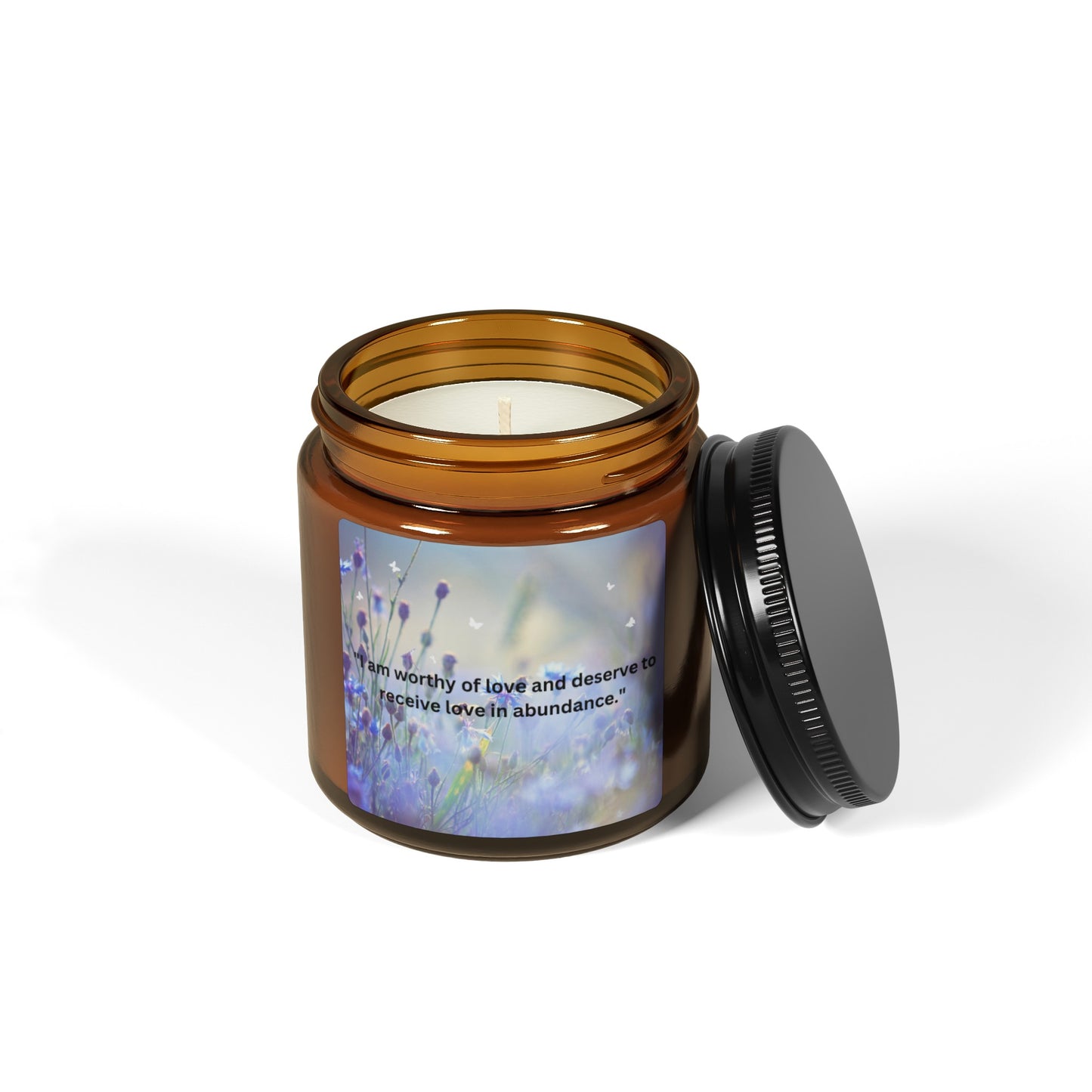 Scented Soy Candle (Multi-Size, Amber Jar)