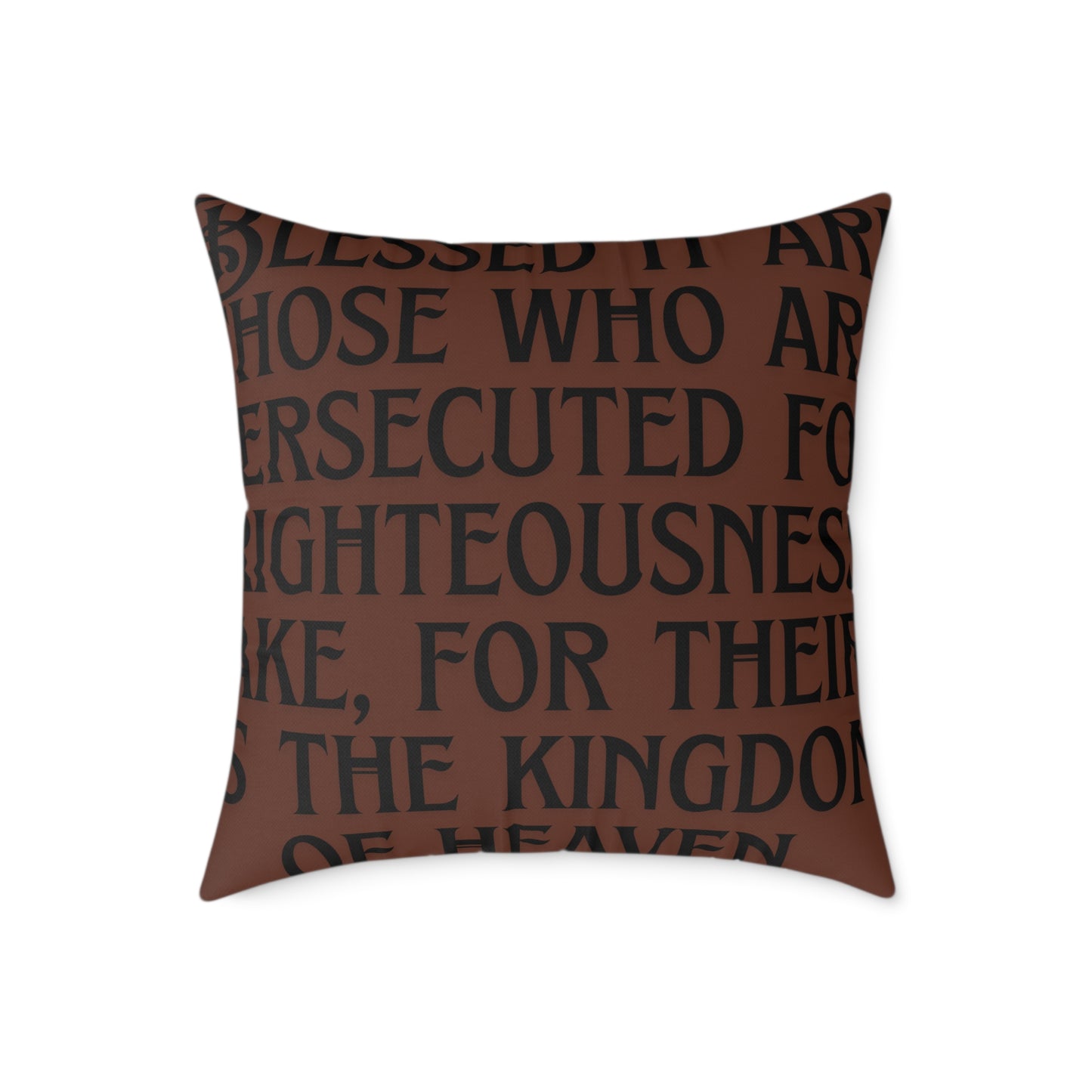Inspirational Square Poly Canvas Pillow for Home Decor, Cozy Throw Pillow, Motivational Cushion, Bible Verse Pillow, Gift