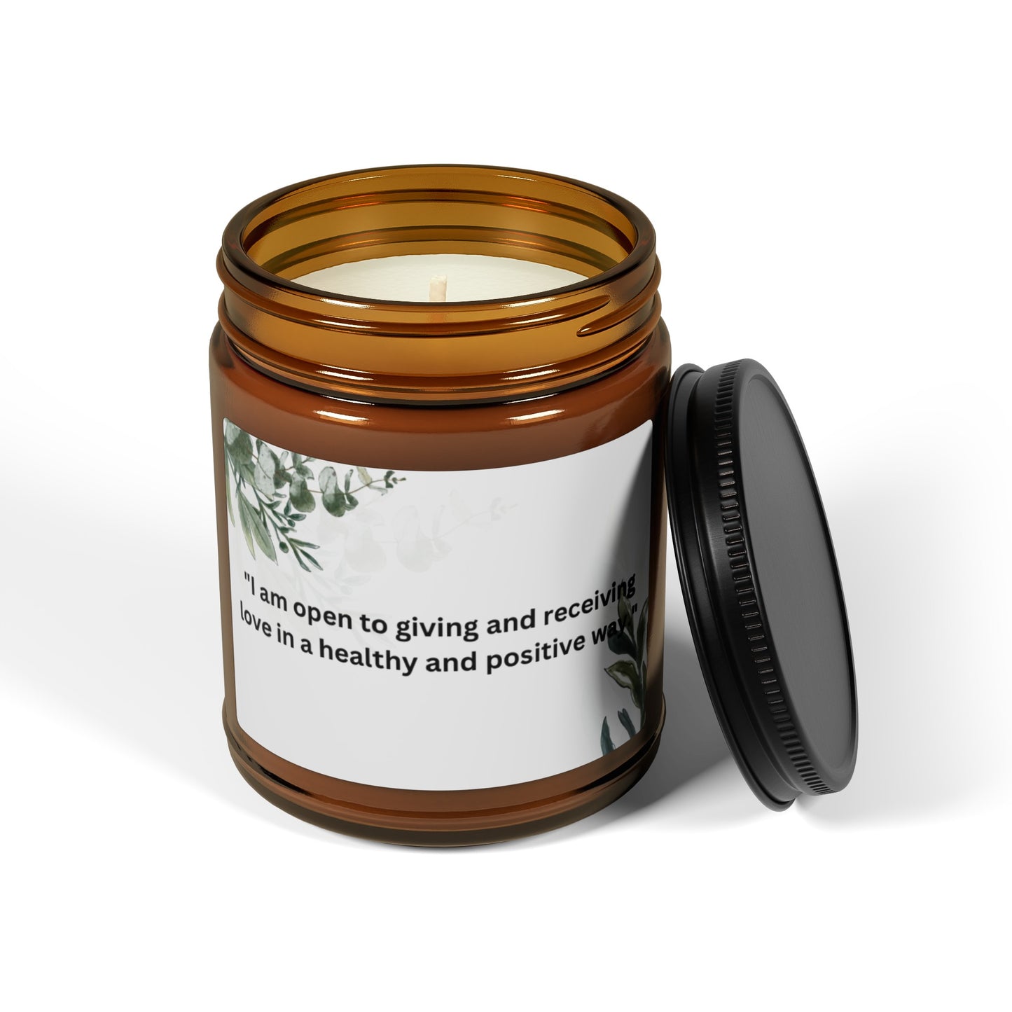Scented Soy Candle (Multi-Size, Amber Jar)