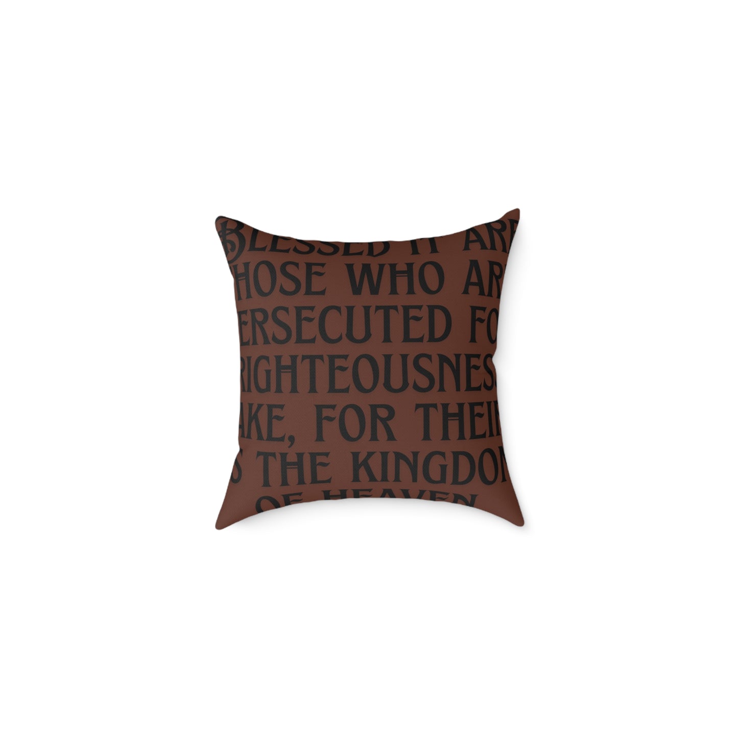 Inspirational Square Poly Canvas Pillow for Home Decor, Cozy Throw Pillow, Motivational Cushion, Bible Verse Pillow, Gift