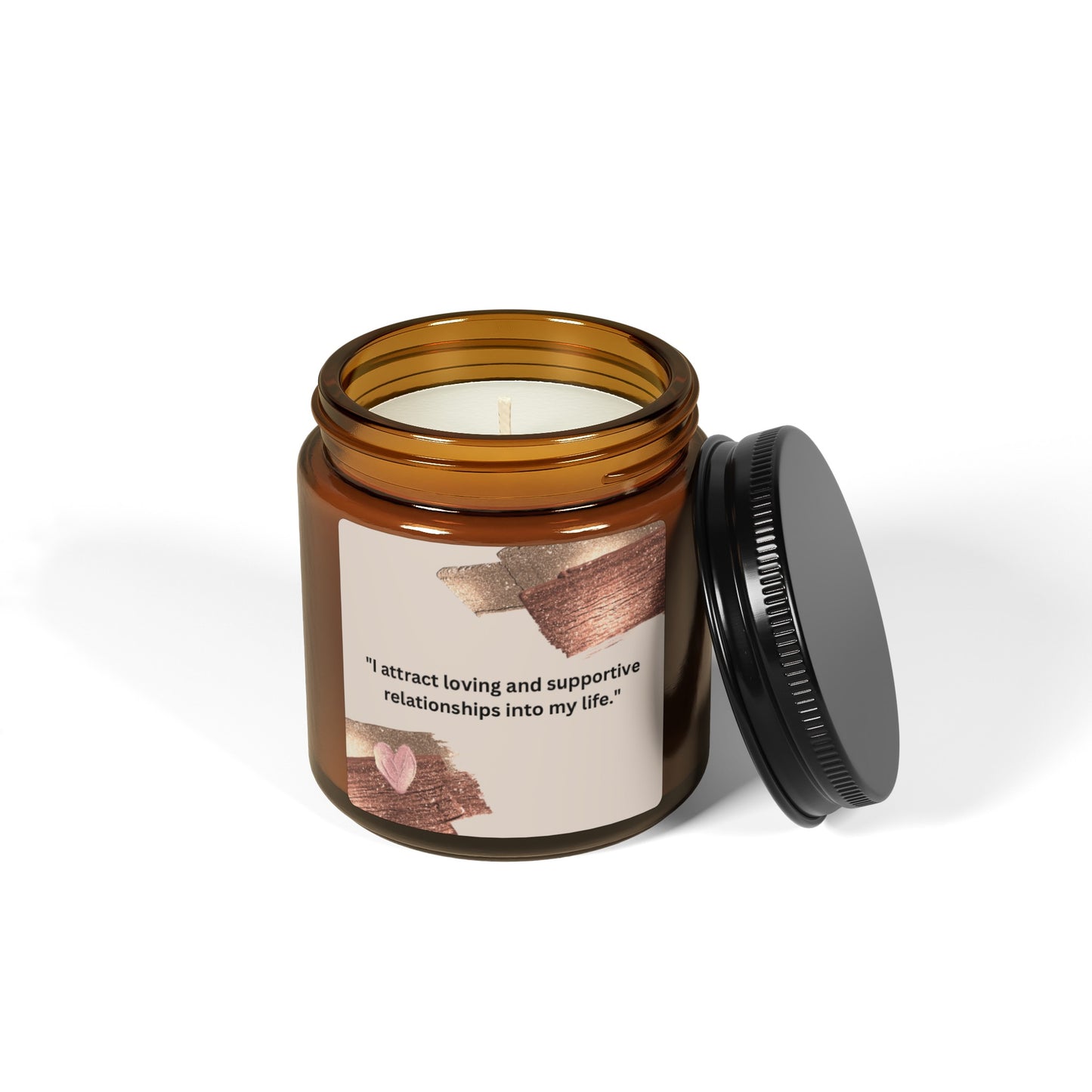 Scented Soy Candle (Multi-Size, Amber Jar)
