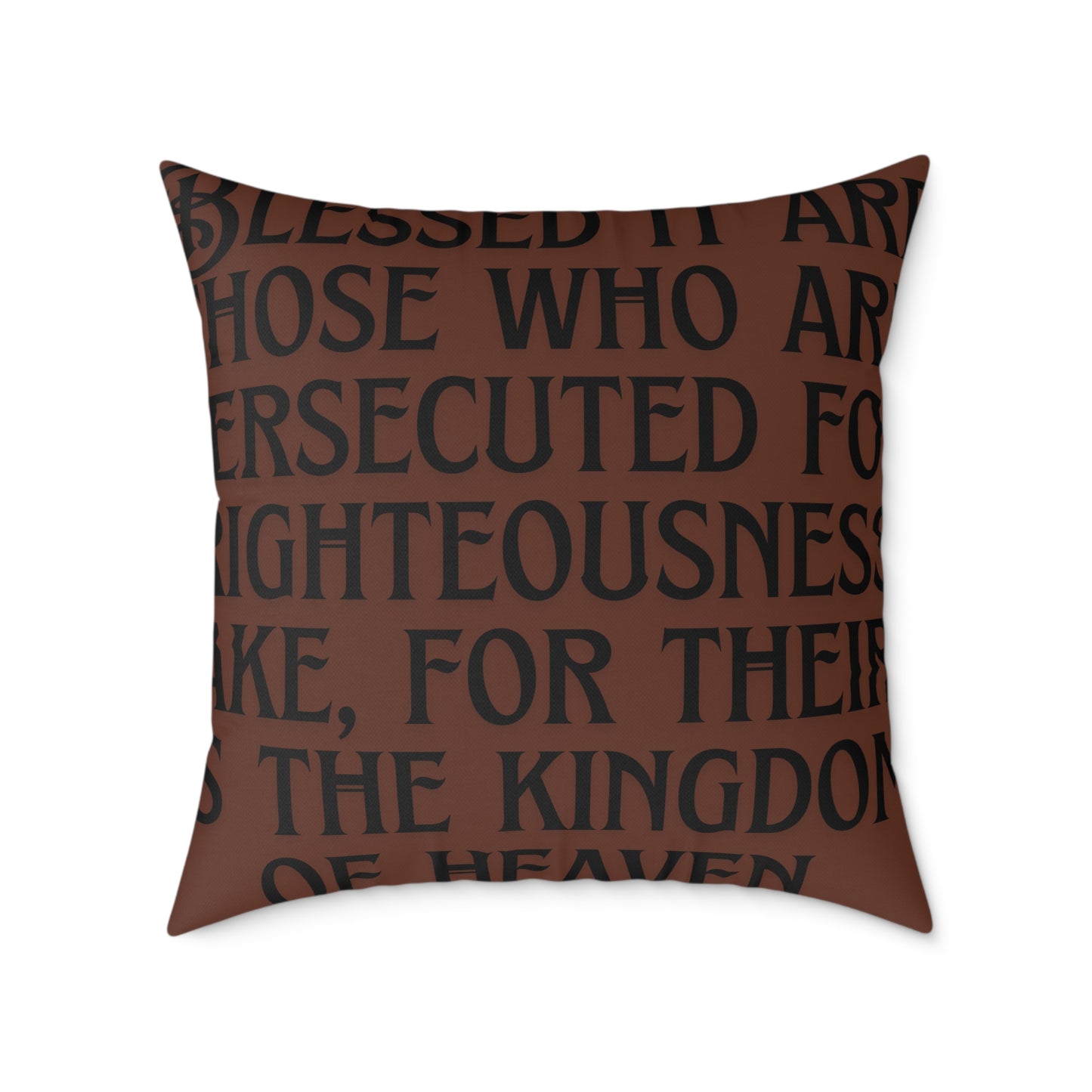 Inspirational Square Poly Canvas Pillow for Home Decor, Cozy Throw Pillow, Motivational Cushion, Bible Verse Pillow, Gift