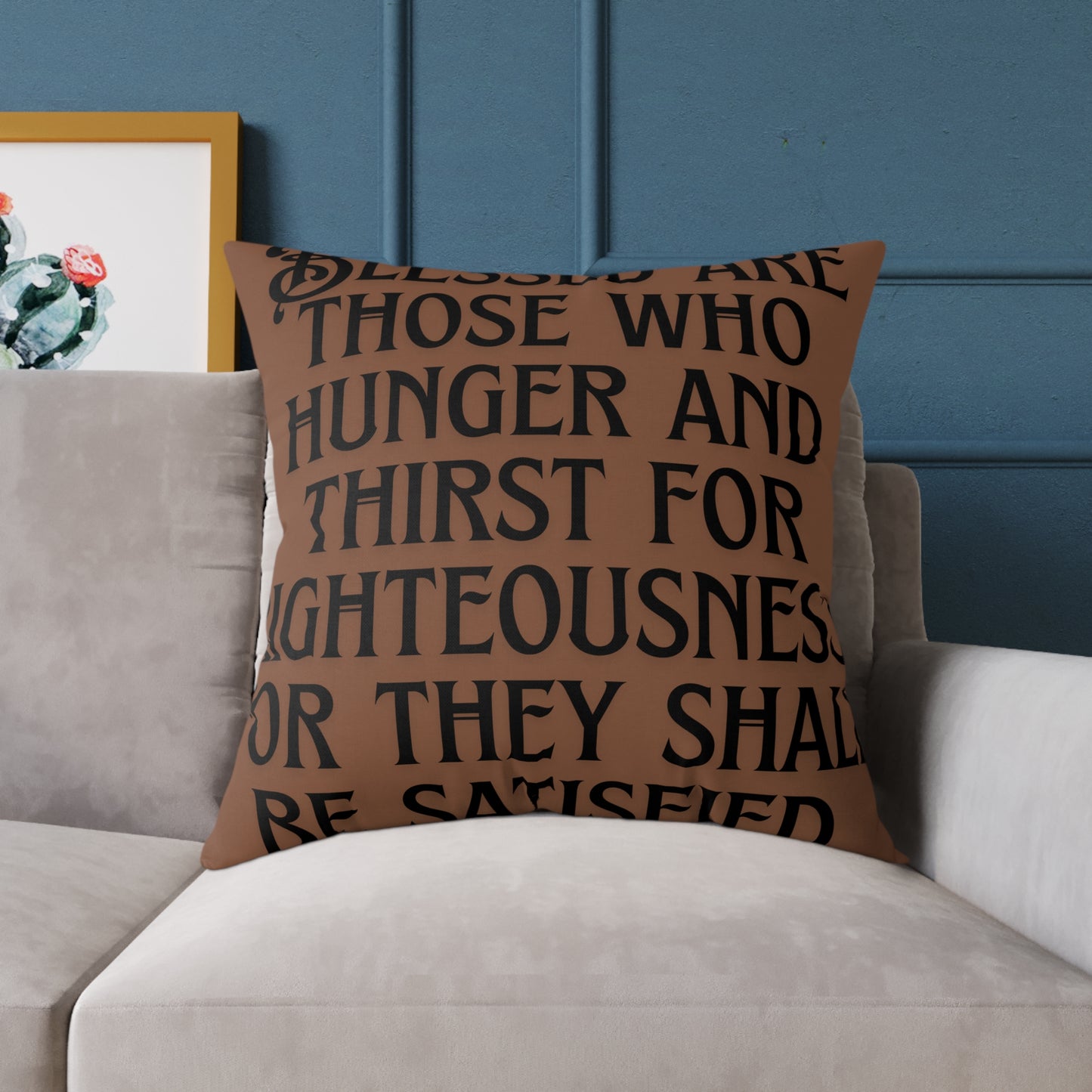 Square Poly Canvas Pillow, inspirational prayer pillow
