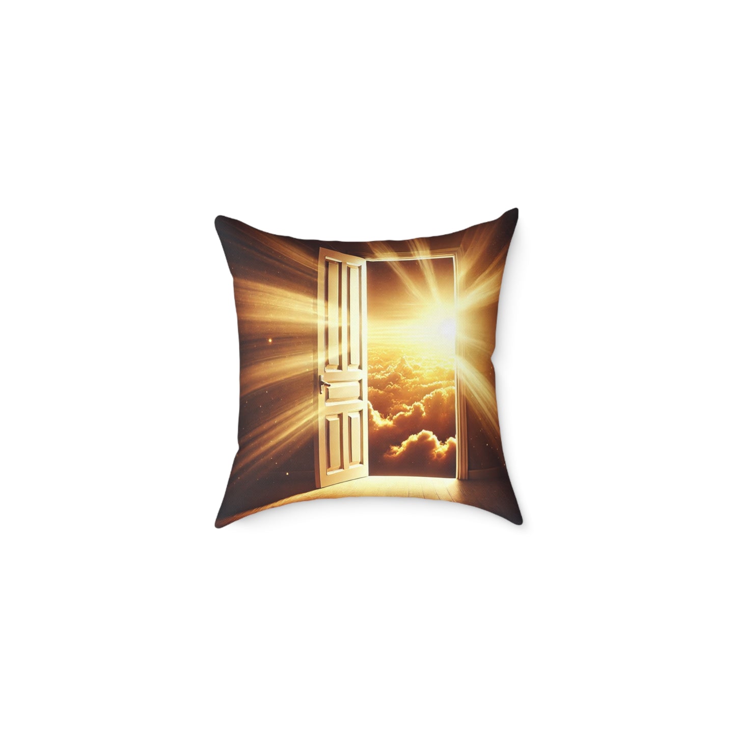 Inspirational Square Poly Canvas Pillow for Home Decor, Cozy Throw Pillow, Motivational Cushion, Bible Verse Pillow, Gift