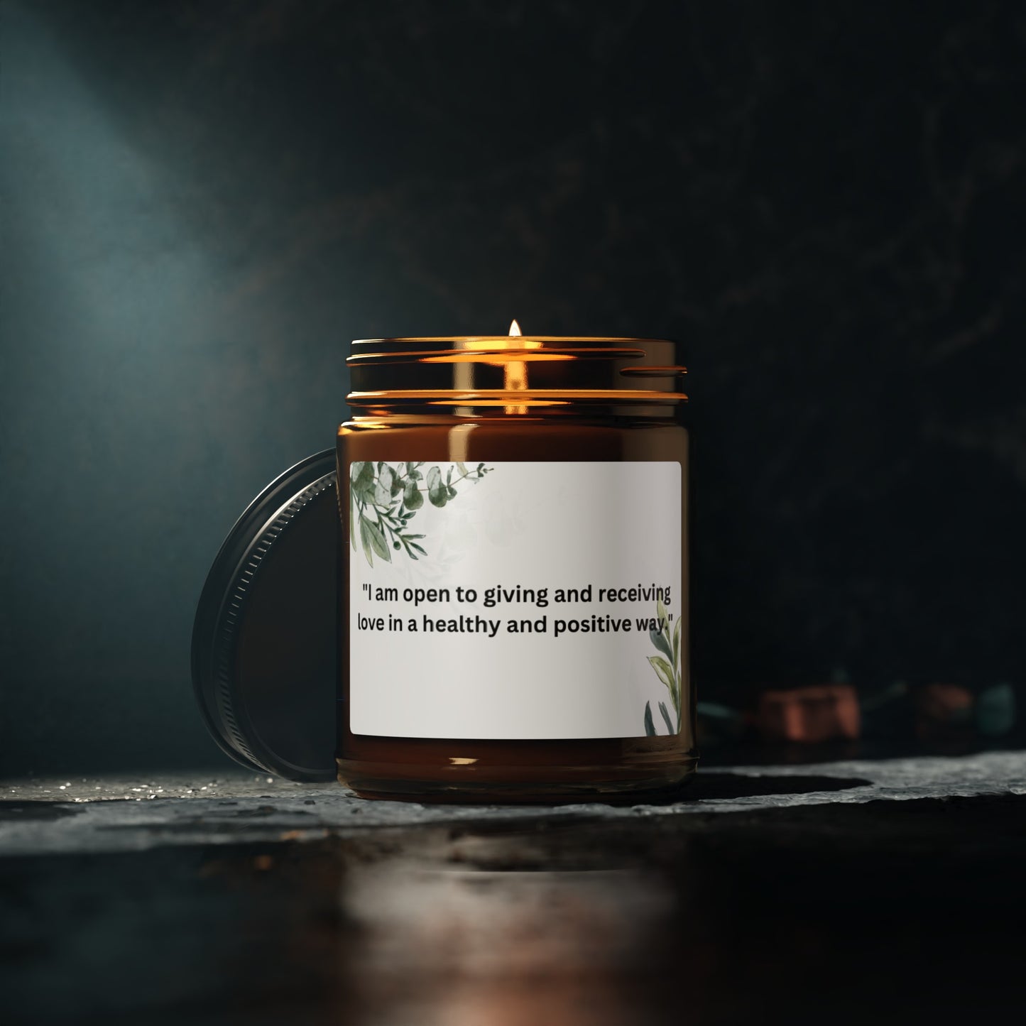 Scented Soy Candle (Multi-Size, Amber Jar)
