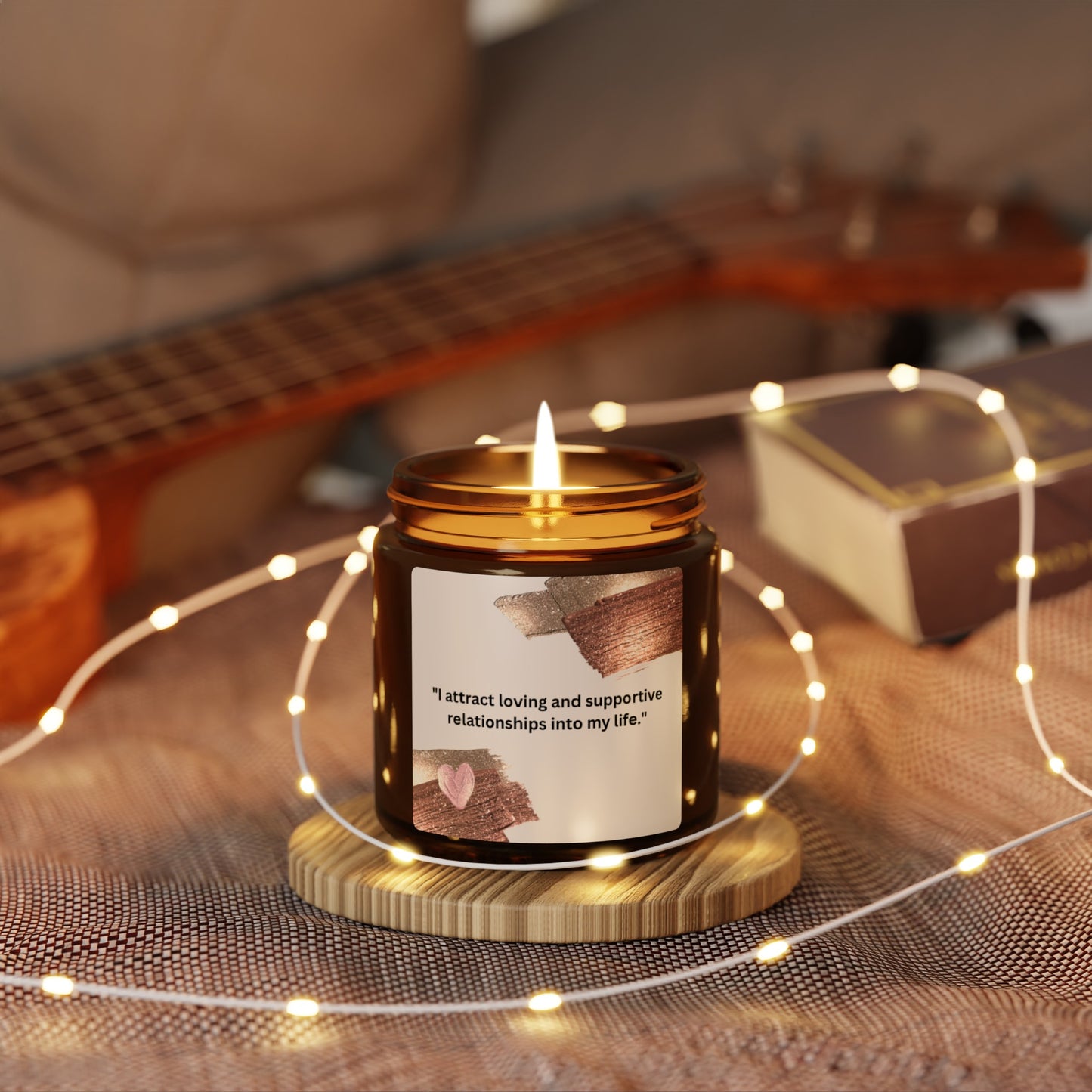 Scented Soy Candle (Multi-Size, Amber Jar)