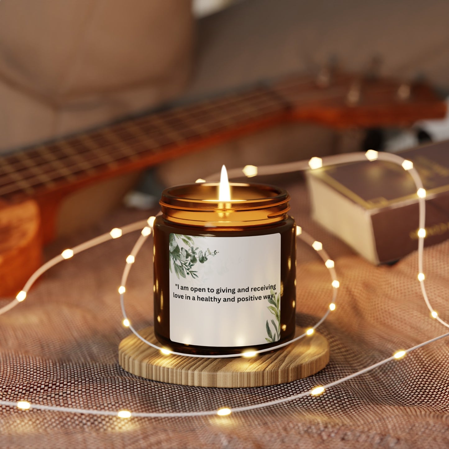 Scented Soy Candle (Multi-Size, Amber Jar)