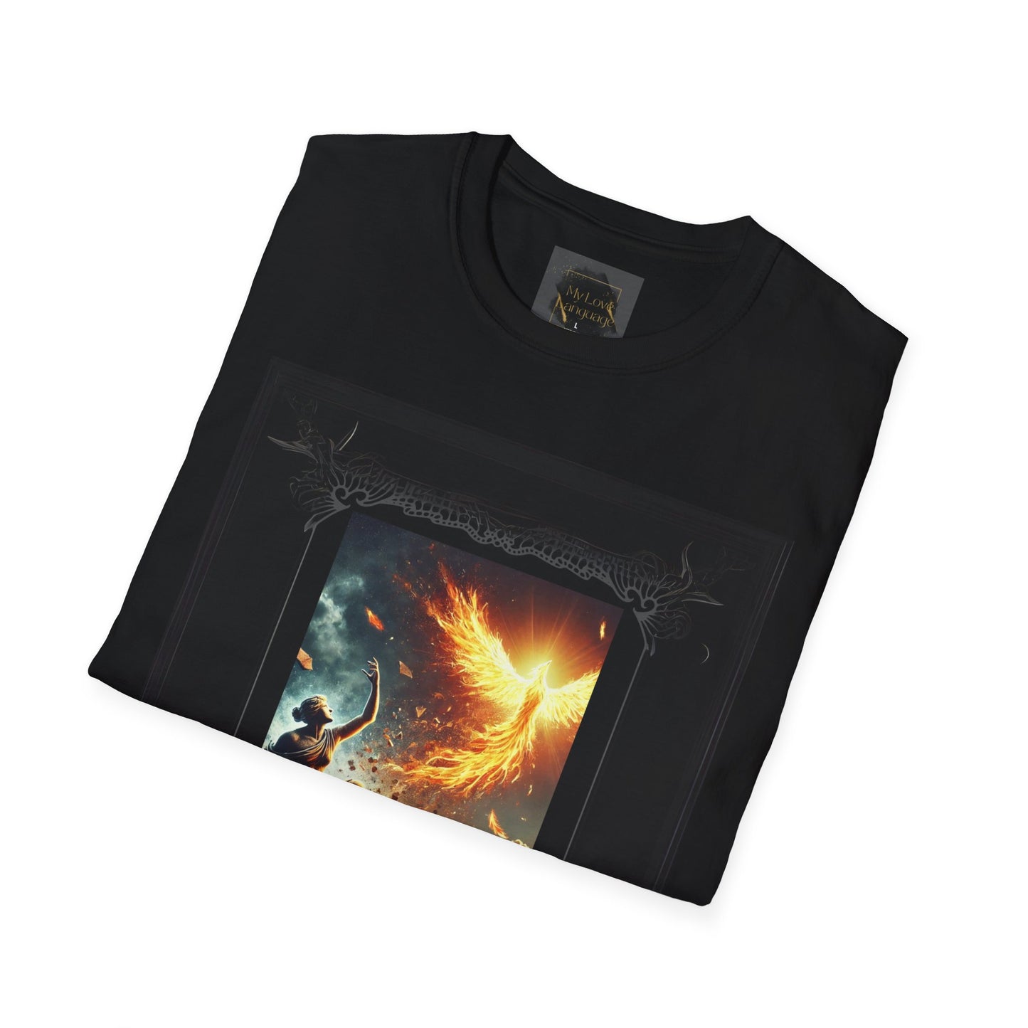 Cosmic Phoenix Unisex T-Shirt | Softstyle Tee, Casual Wear, Trendy Apparel, Graphic Shirt
