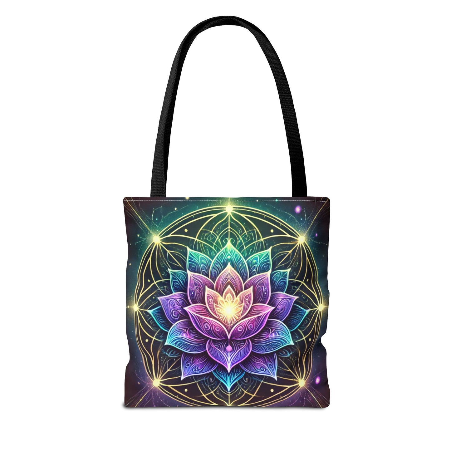 Mystical Lotus Tote Bag - Bohemian Style for Yoga and Daily Use