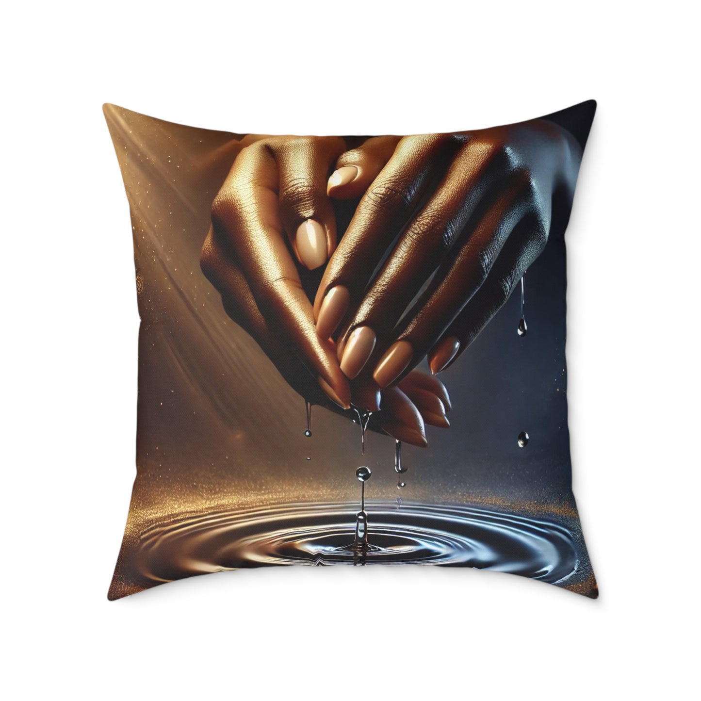 Blessed Are The Poor: Square Poly Canvas Pillow