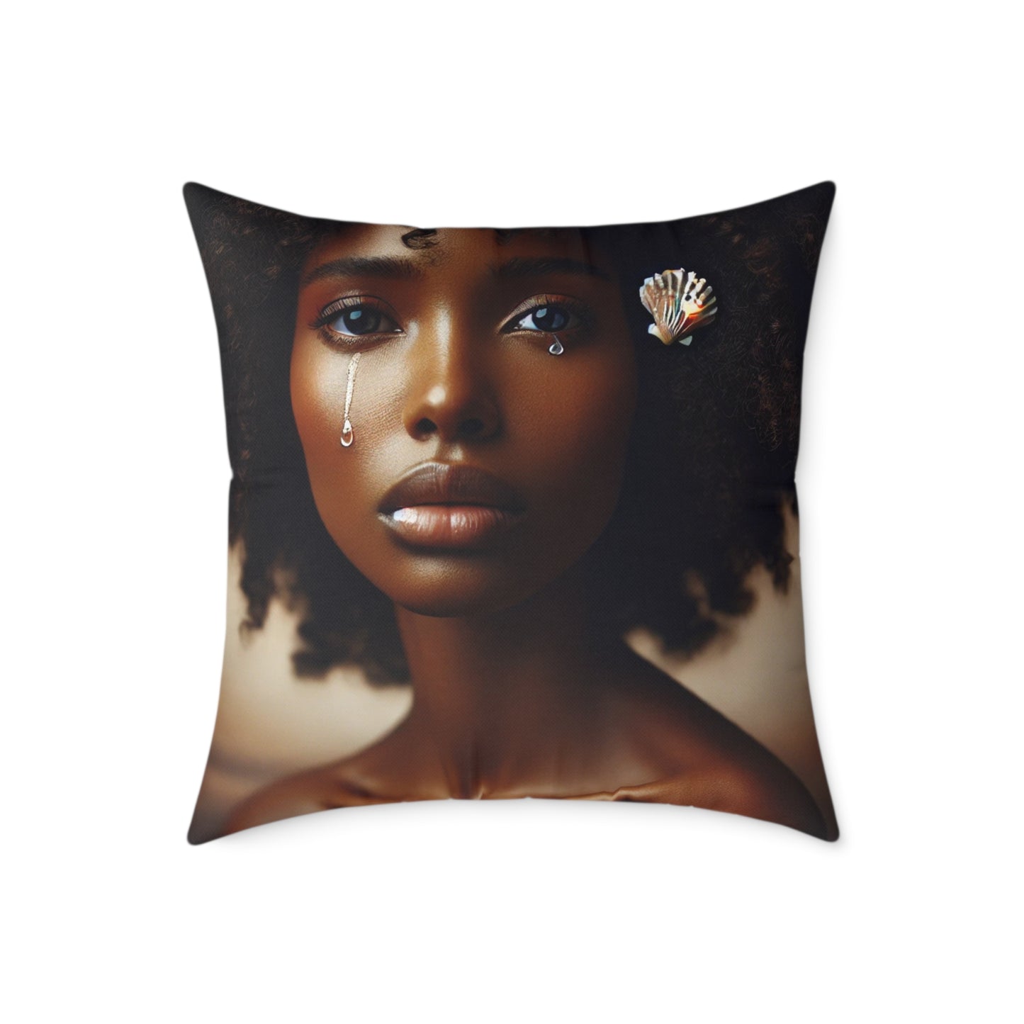 Blessed Are Those Who Mourn: Square Poly Canvas Pillow