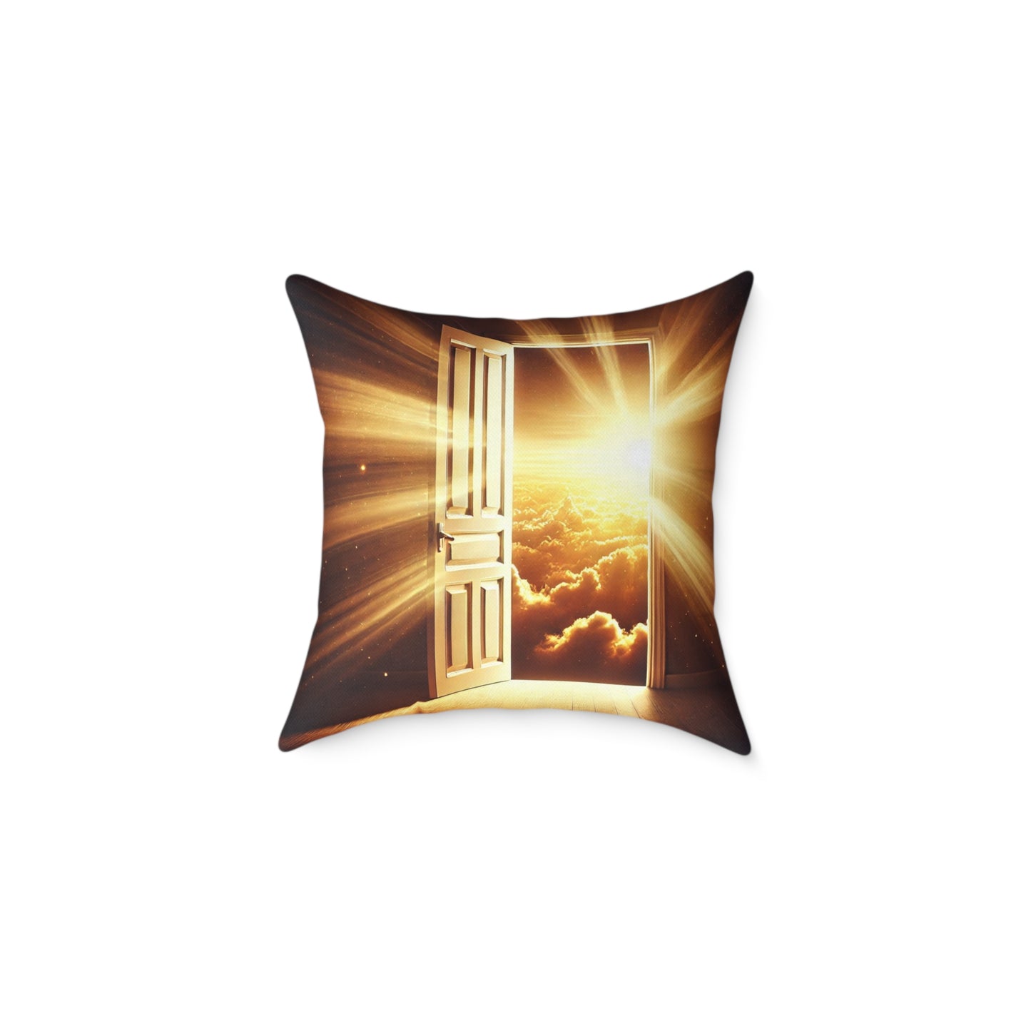 Inspirational Square Poly Canvas Pillow for Home Decor, Cozy Throw Pillow, Motivational Cushion, Bible Verse Pillow, Gift