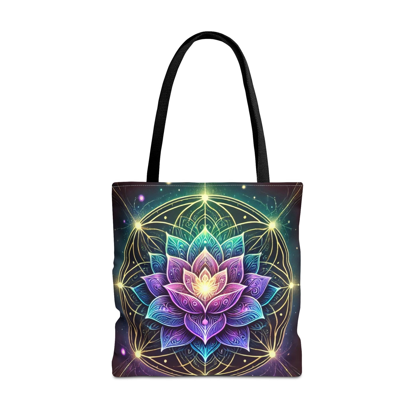 Mystical Lotus Tote Bag - Bohemian Style for Yoga and Daily Use