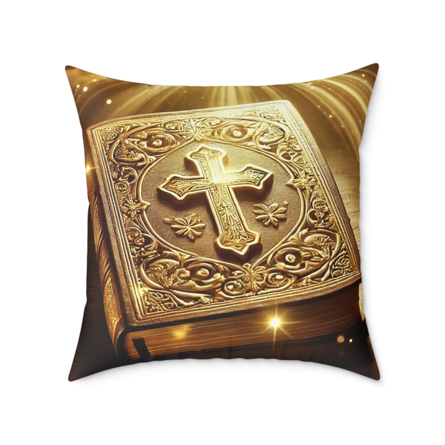 Blessed It Are You Than Others: Square Poly Canvas Pillow