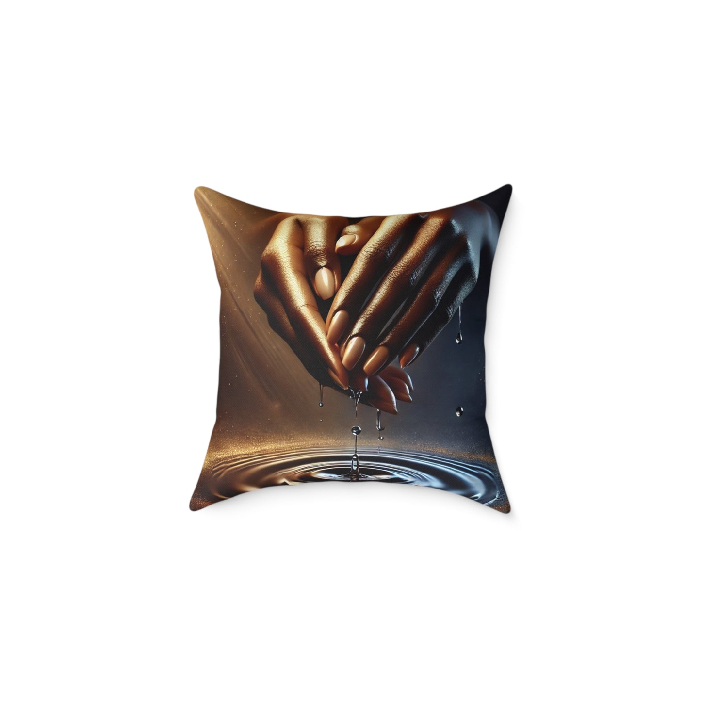 Blessed Are The Poor: Square Poly Canvas Pillow