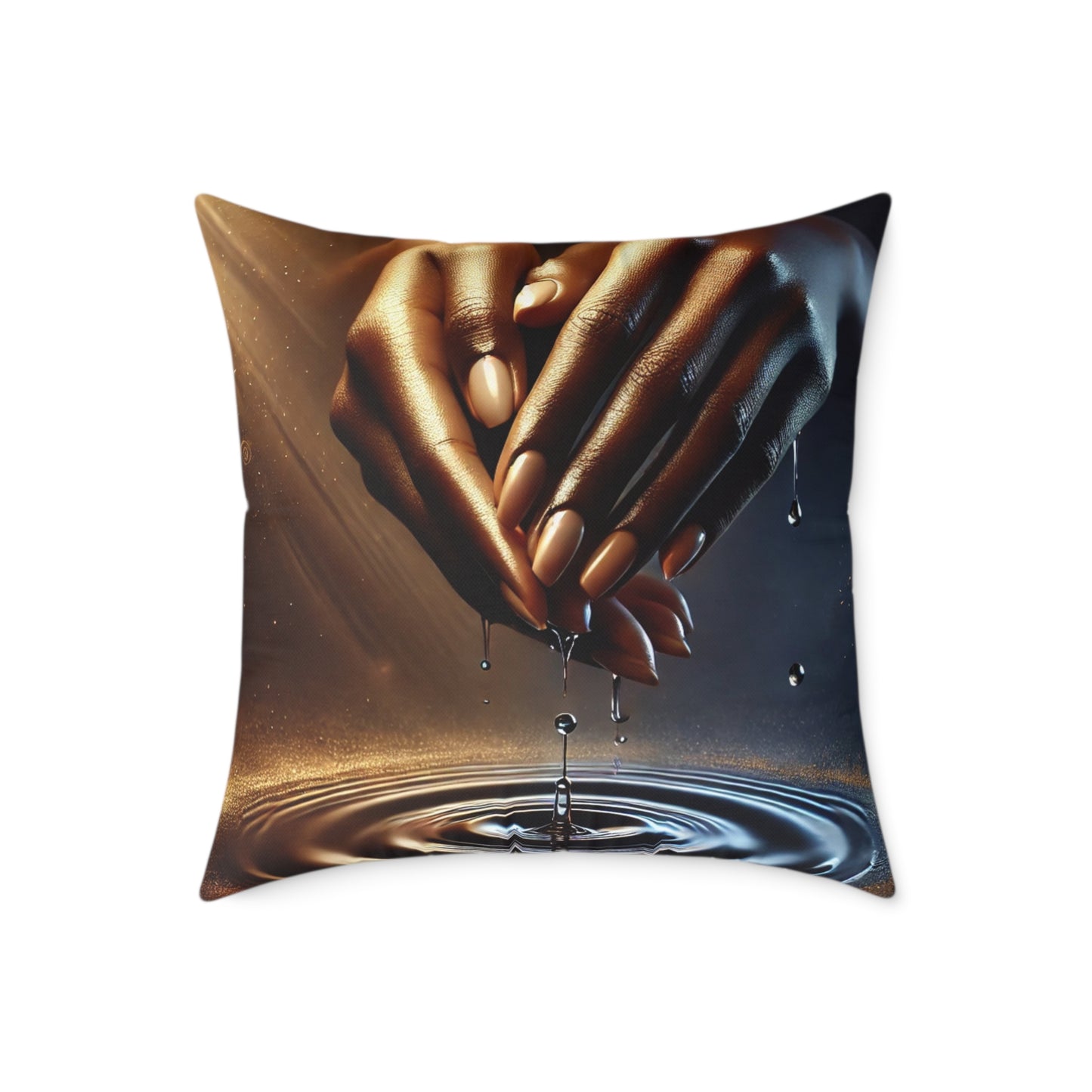 Blessed Are The Poor: Square Poly Canvas Pillow