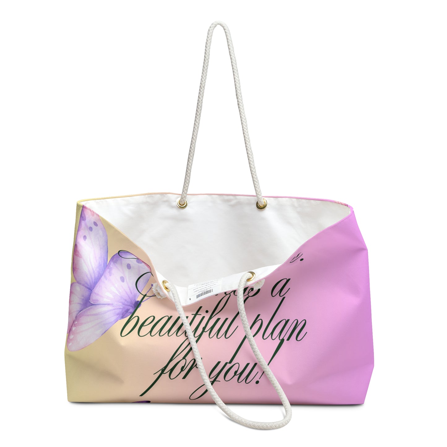 He sees you: Weekender Bag | butterfly design