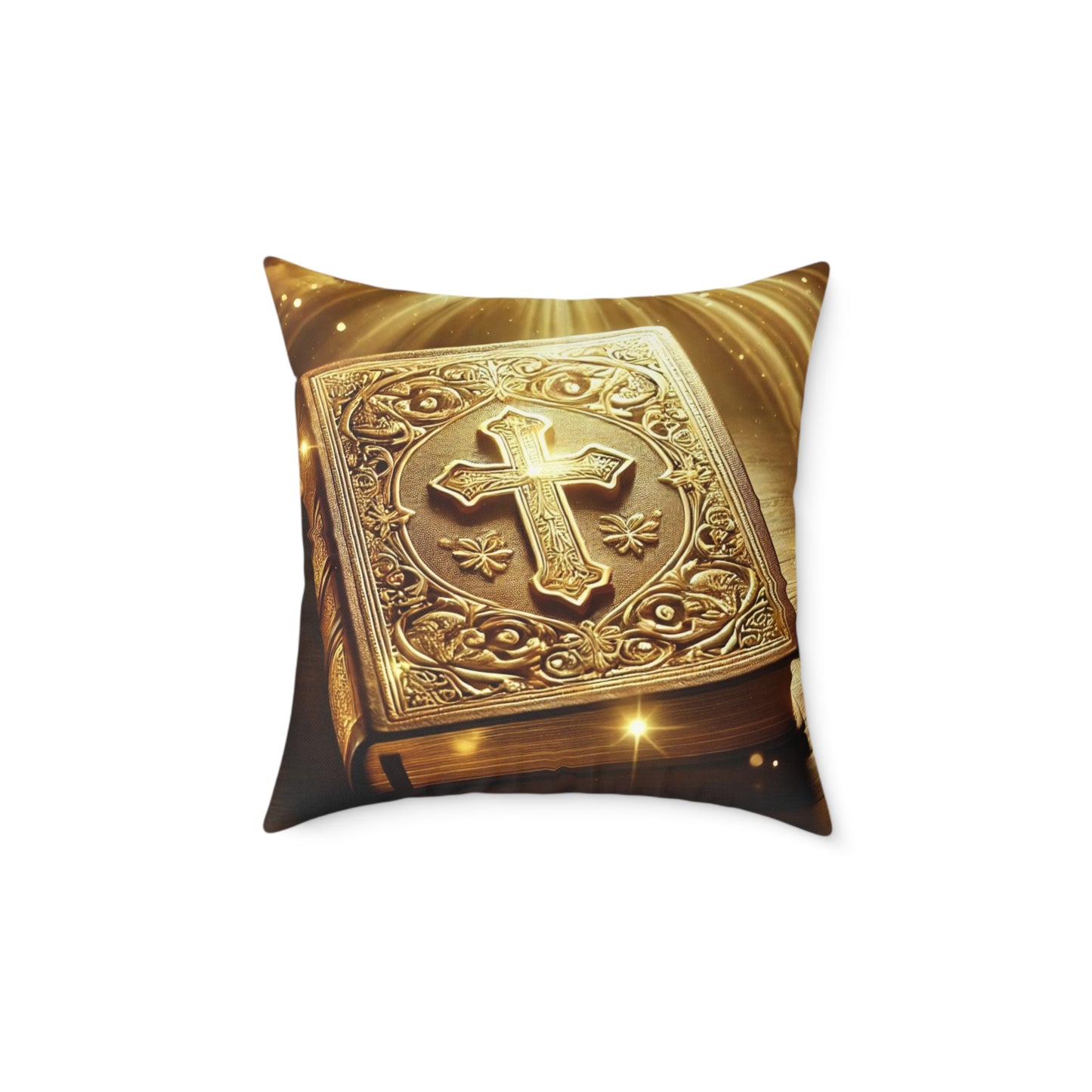 Blessed It Are You Than Others: Square Poly Canvas Pillow