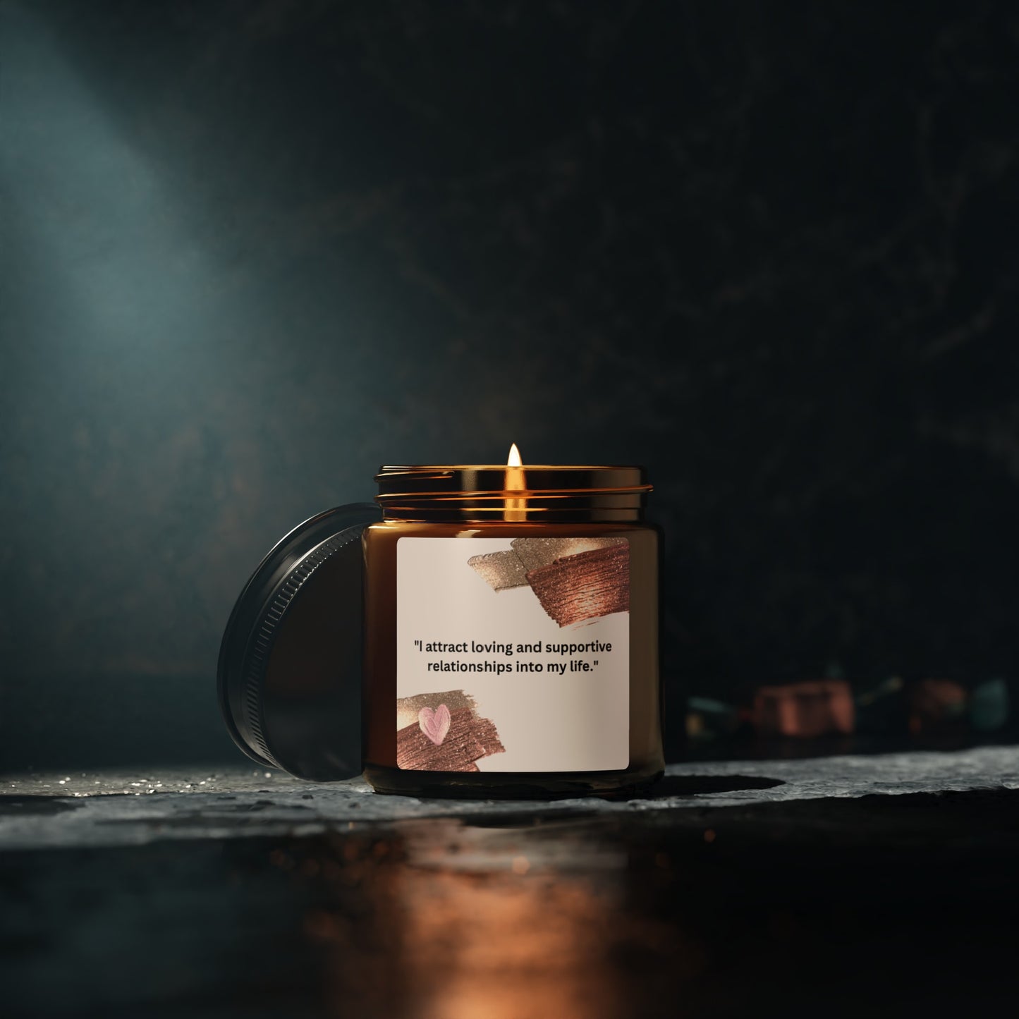 Scented Soy Candle (Multi-Size, Amber Jar)
