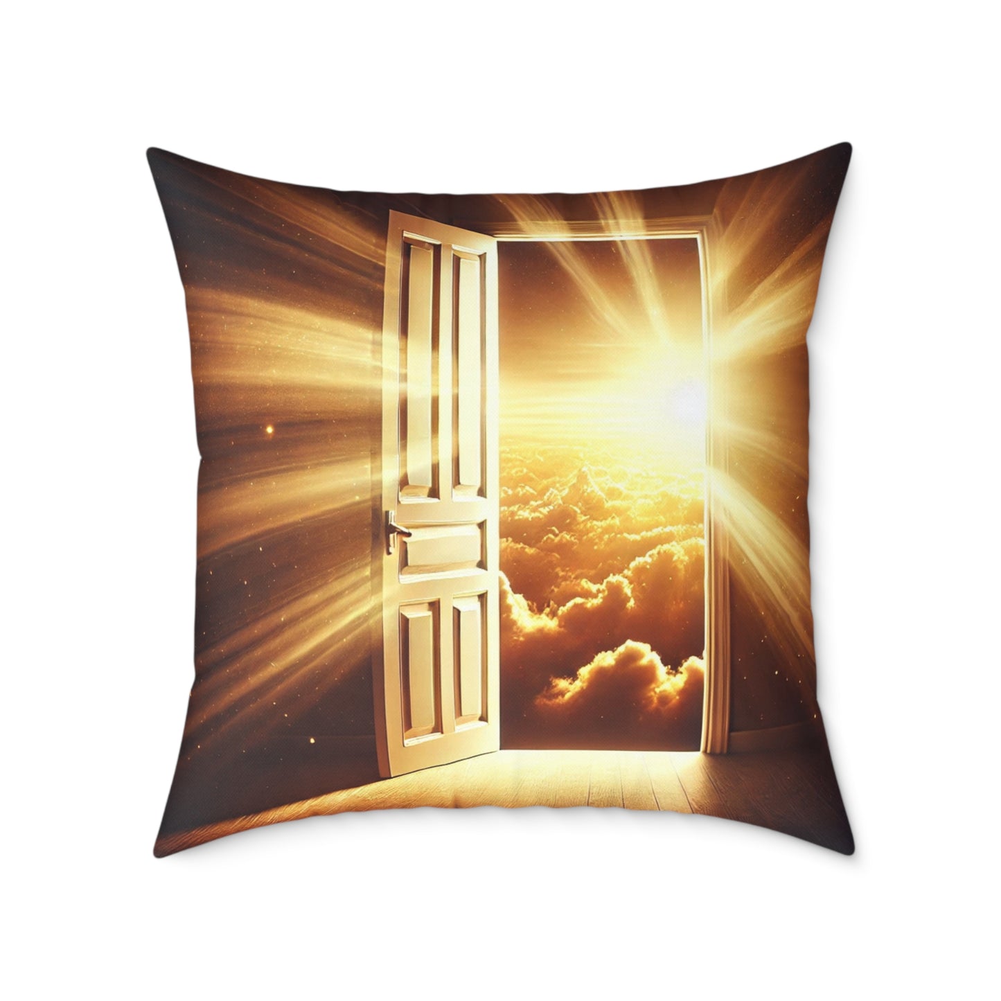Inspirational Square Poly Canvas Pillow for Home Decor, Cozy Throw Pillow, Motivational Cushion, Bible Verse Pillow, Gift