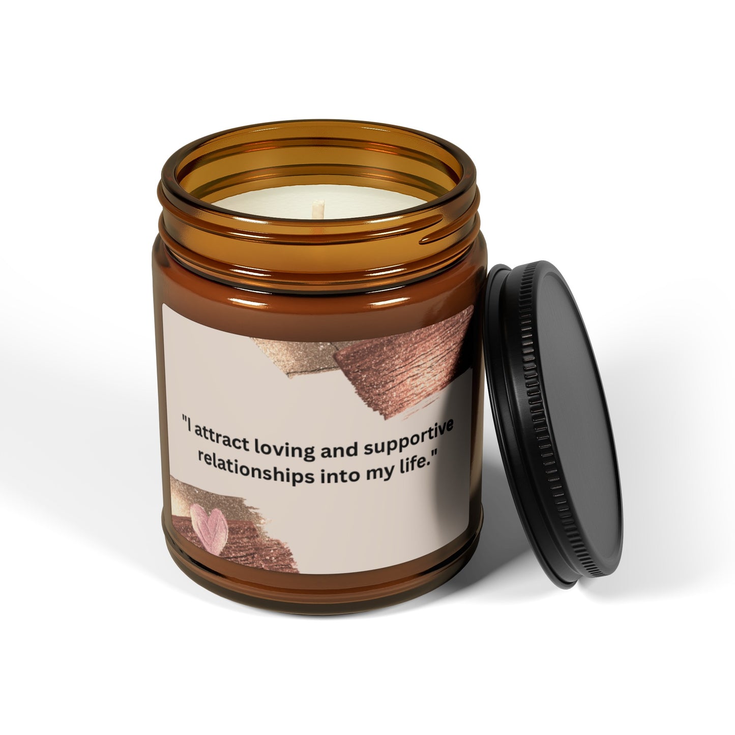 Scented Soy Candle (Multi-Size, Amber Jar)
