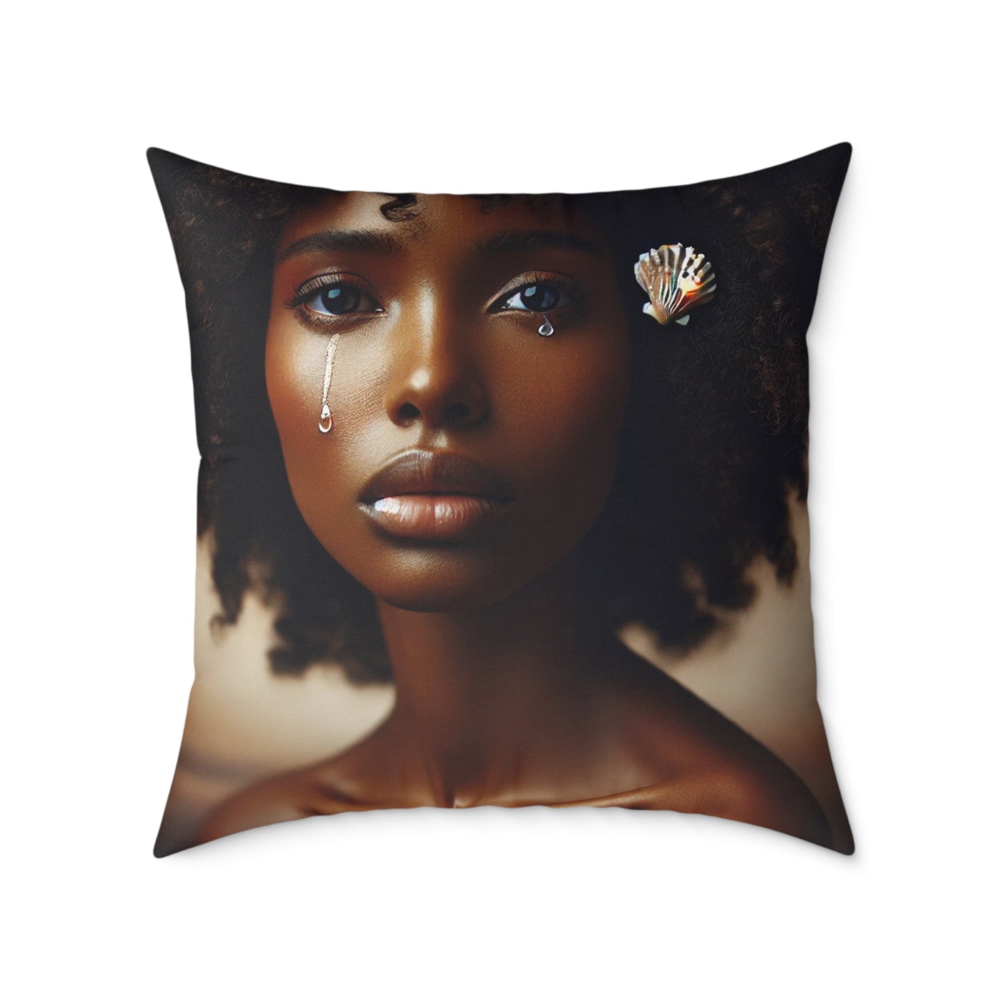 Blessed Are Those Who Mourn: Square Poly Canvas Pillow