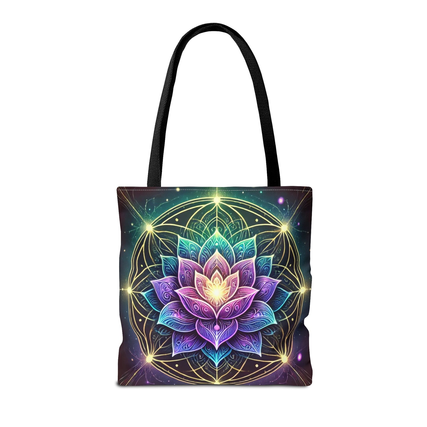 Mystical Lotus Tote Bag - Bohemian Style for Yoga and Daily Use