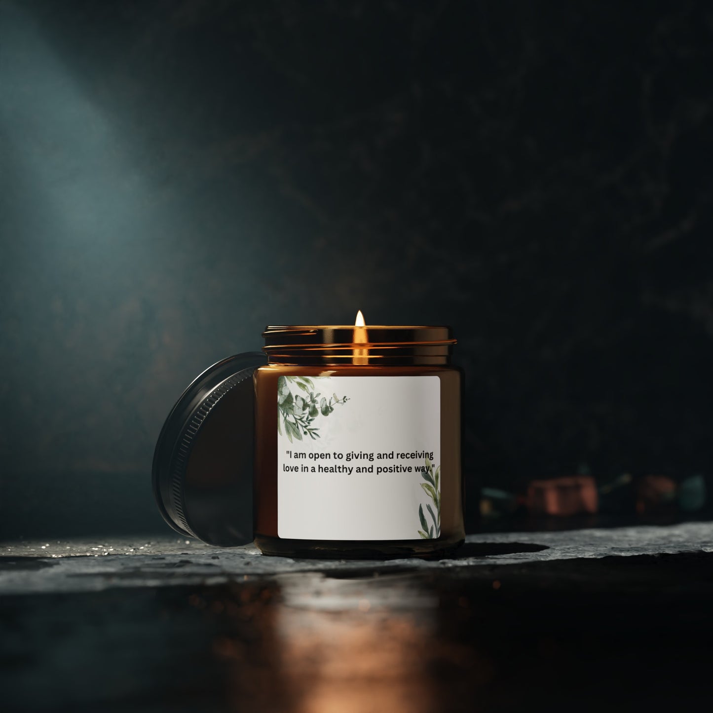Scented Soy Candle (Multi-Size, Amber Jar)