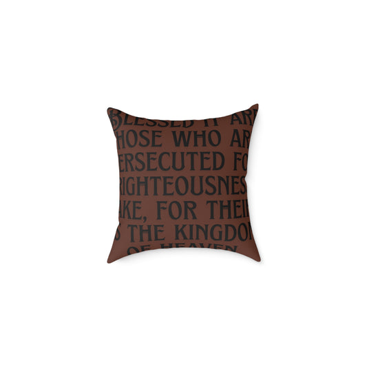 Inspirational Square Poly Canvas Pillow for Home Decor, Cozy Throw Pillow, Motivational Cushion, Bible Verse Pillow, Gift