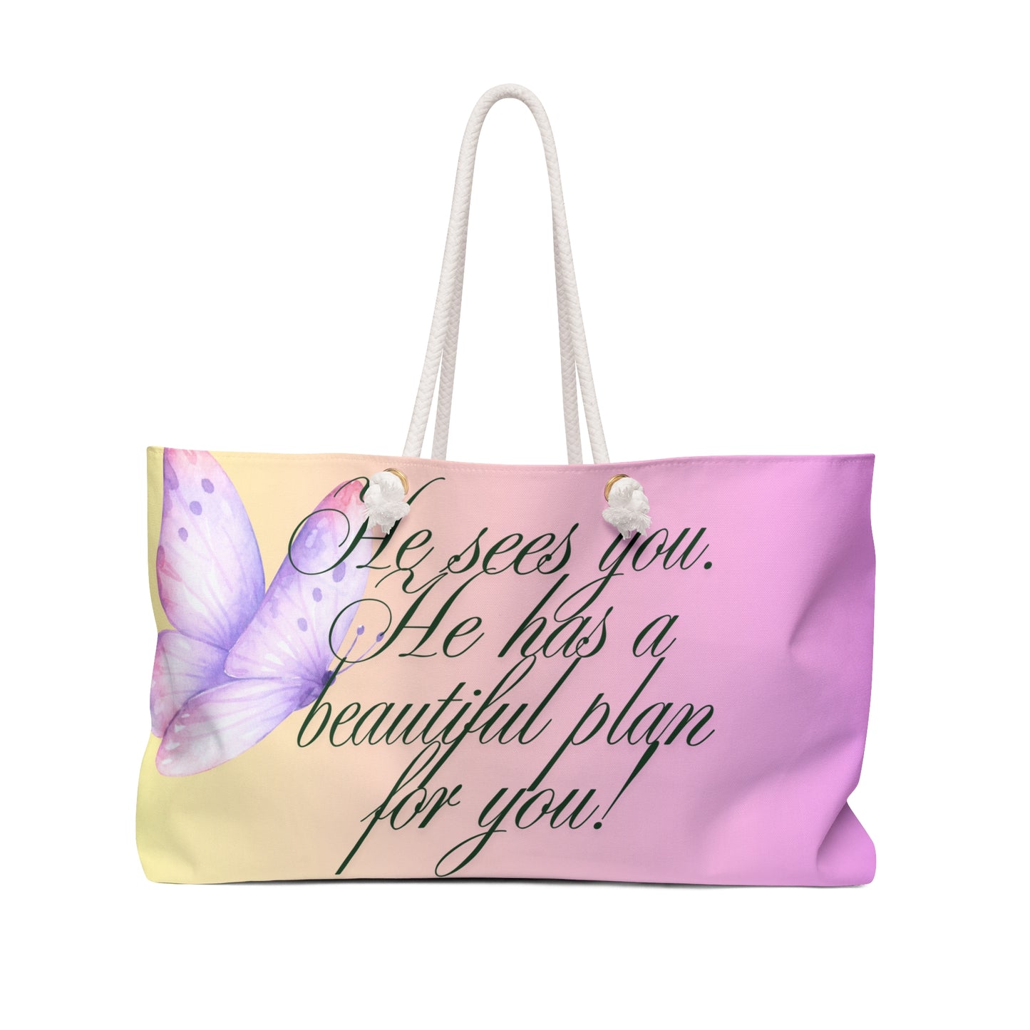 He sees you: Weekender Bag | butterfly design