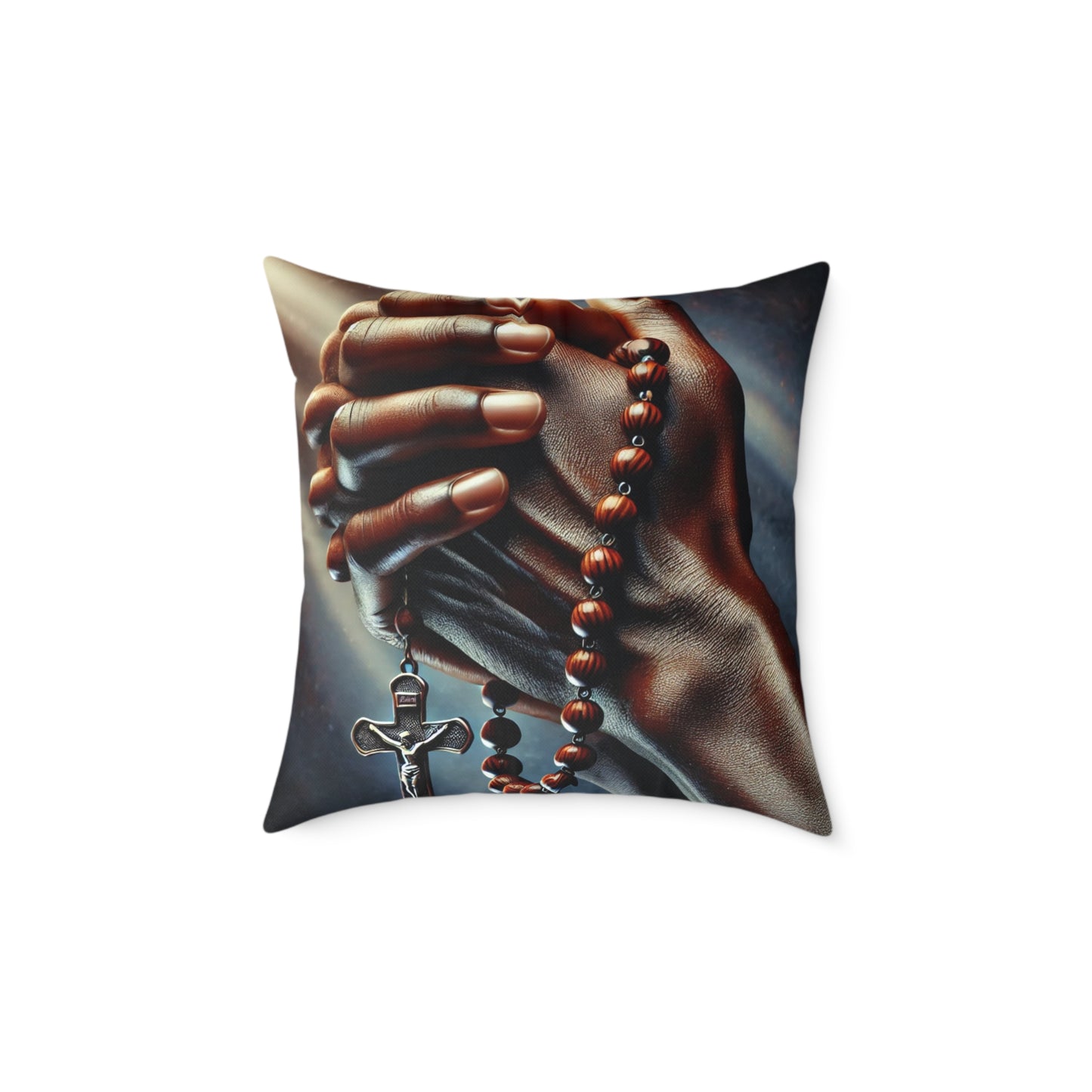 Blessed Are The Meek: Square Poly Canvas Pillow