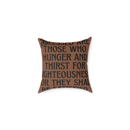 Square Poly Canvas Pillow, inspirational prayer pillow