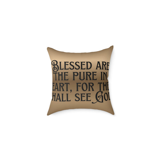 Blessed Are The Pure: Poly Canvas Pillow