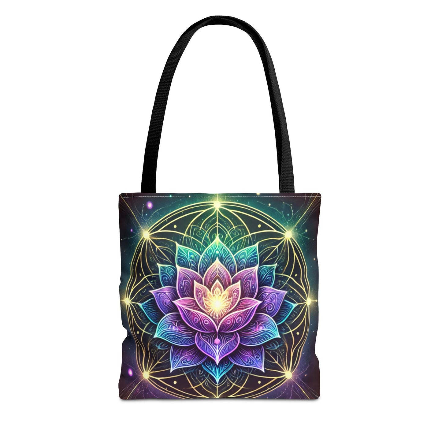 Mystical Lotus Tote Bag - Bohemian Style for Yoga and Daily Use