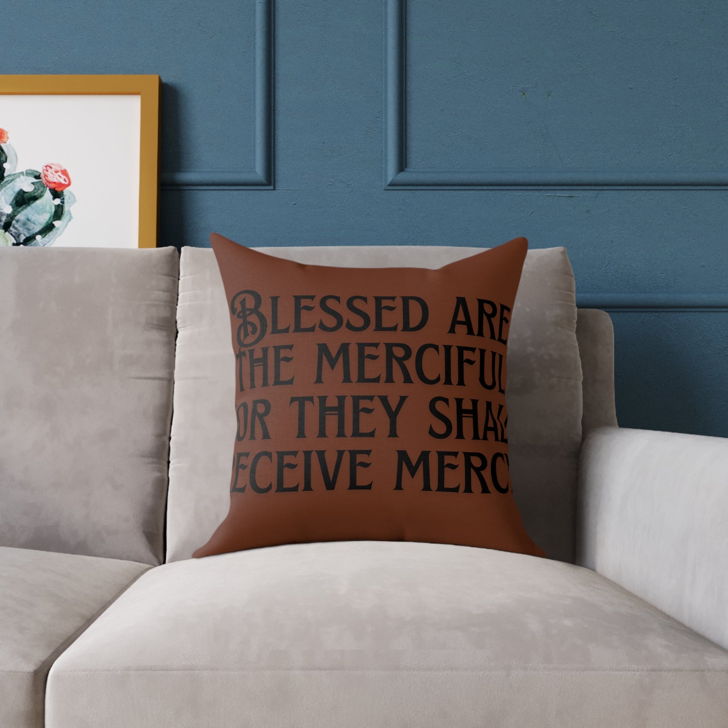 Blessed Are The Merciful: Poly Canvas Pillow