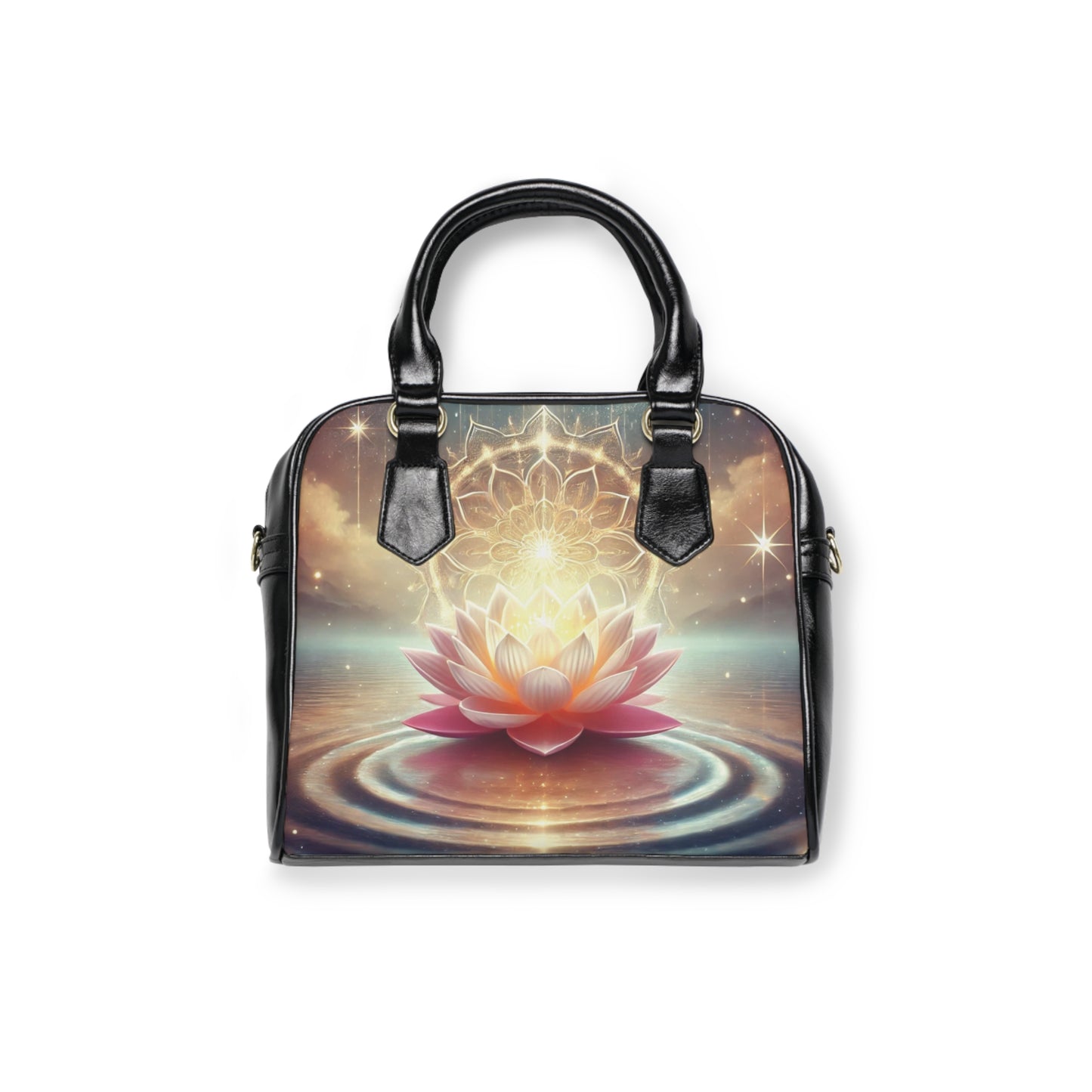 Lotus Flower Shoulder Handbag - Bohemian Chic Tote