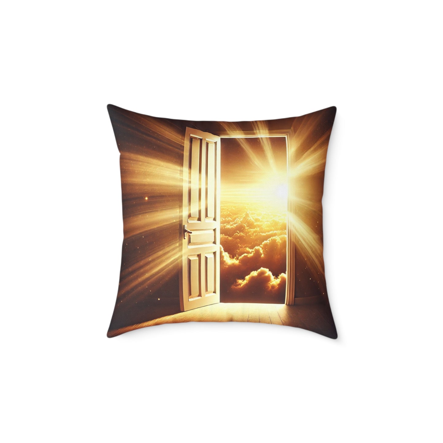 Inspirational Square Poly Canvas Pillow for Home Decor, Cozy Throw Pillow, Motivational Cushion, Bible Verse Pillow, Gift