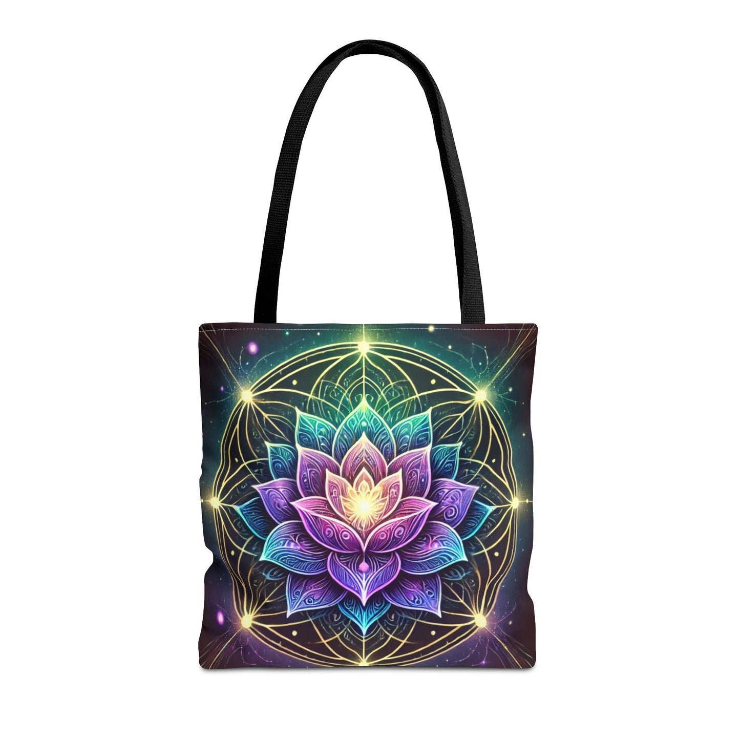 Mystical Lotus Tote Bag - Bohemian Style for Yoga and Daily Use