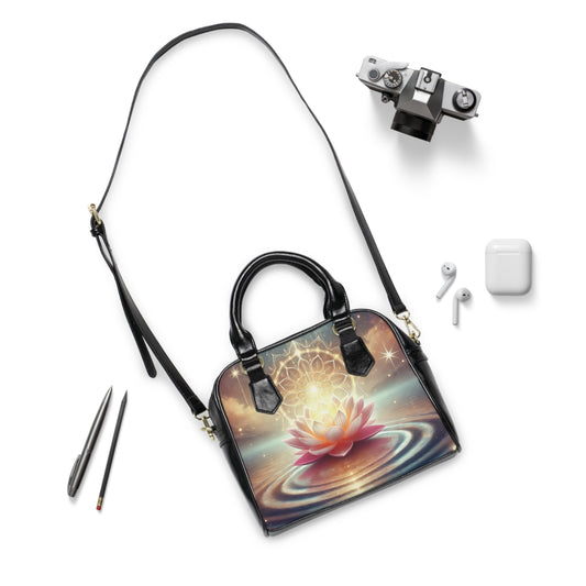 Lotus Flower Shoulder Handbag - Bohemian Chic Tote