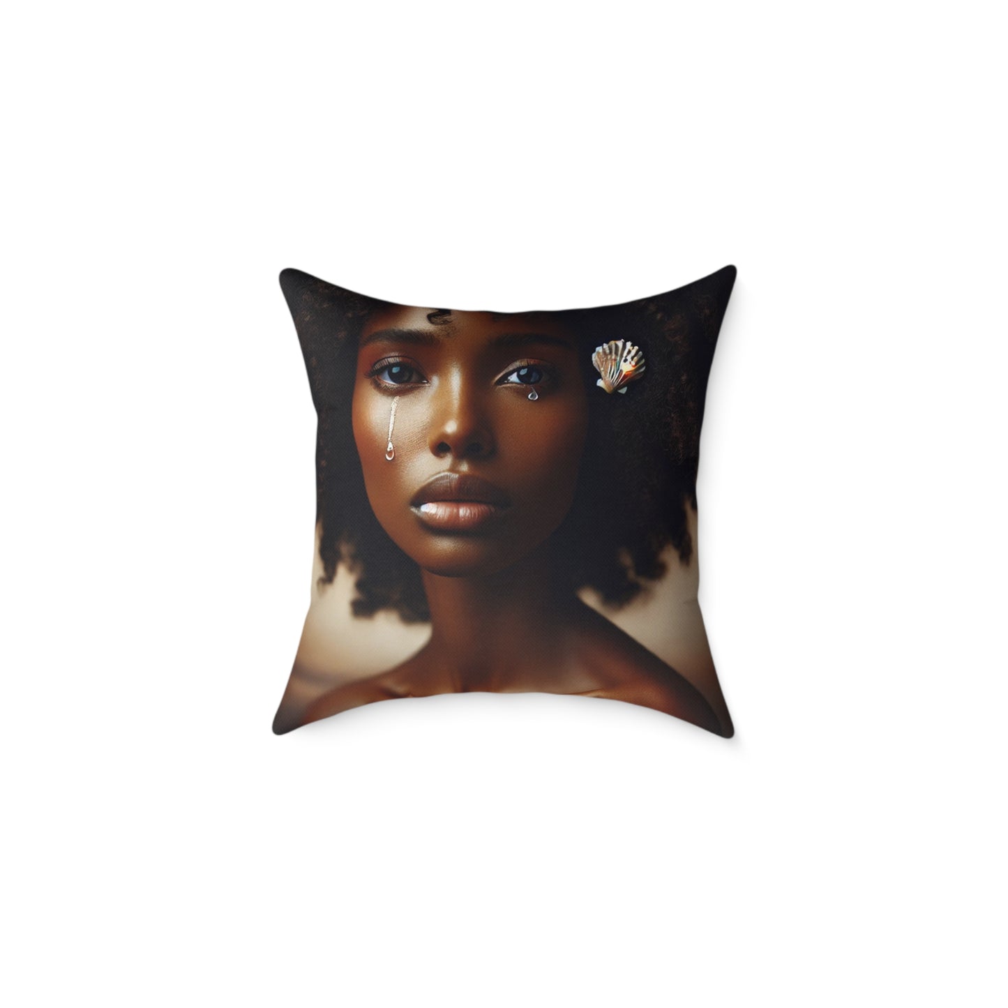 Blessed Are Those Who Mourn: Square Poly Canvas Pillow