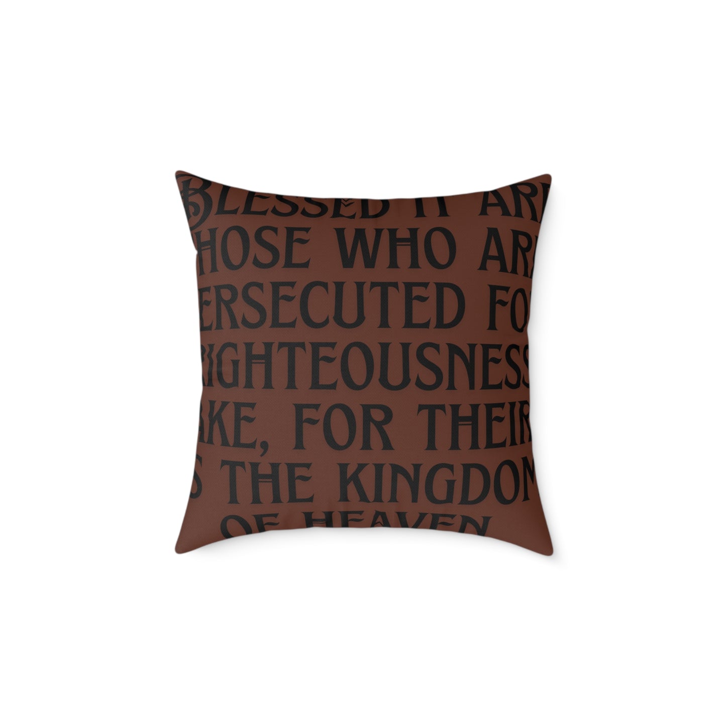 Inspirational Square Poly Canvas Pillow for Home Decor, Cozy Throw Pillow, Motivational Cushion, Bible Verse Pillow, Gift