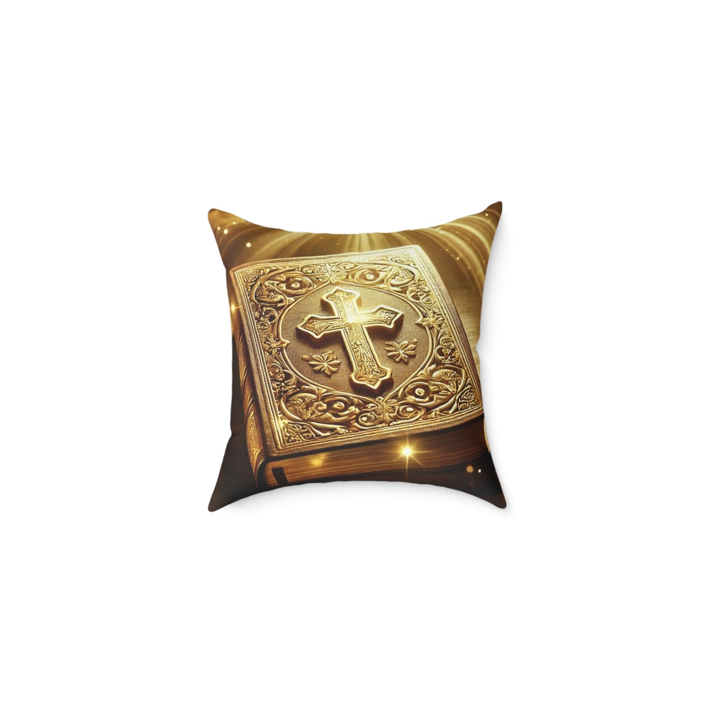 Blessed It Are You Than Others: Square Poly Canvas Pillow