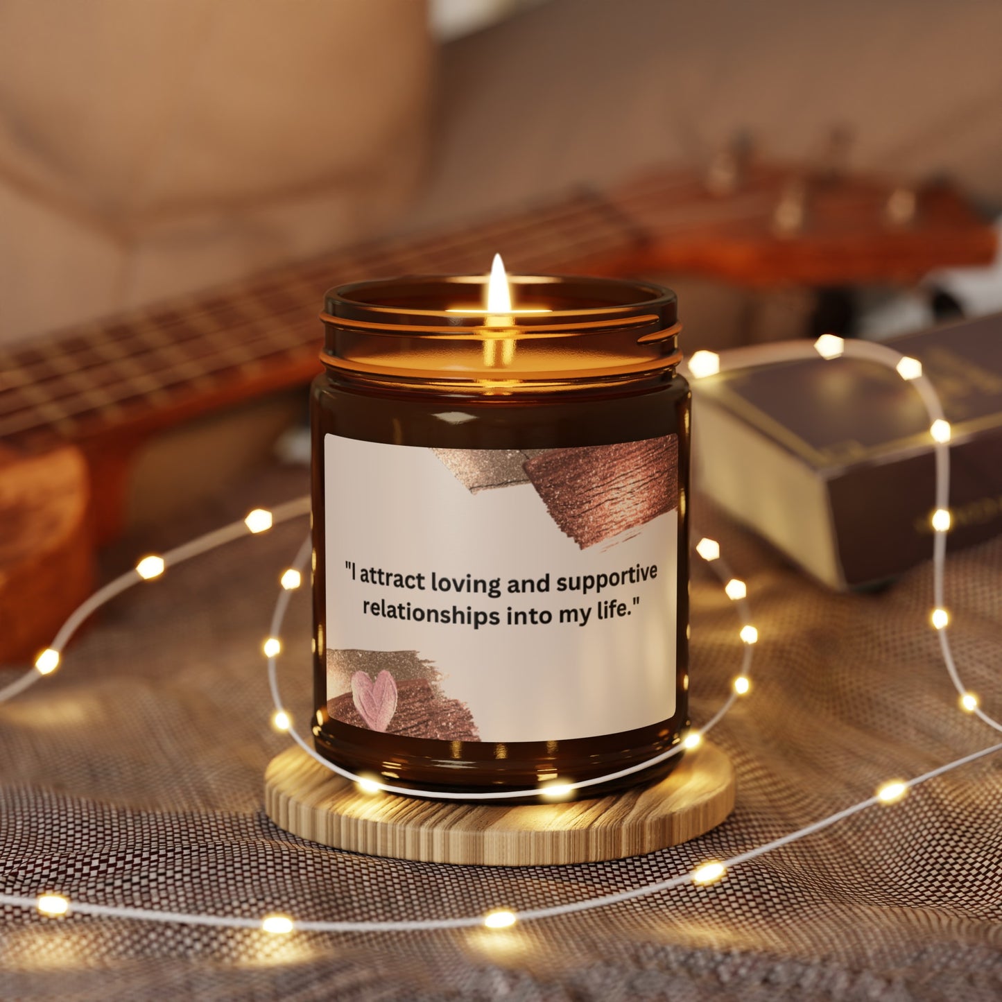 Scented Soy Candle (Multi-Size, Amber Jar)