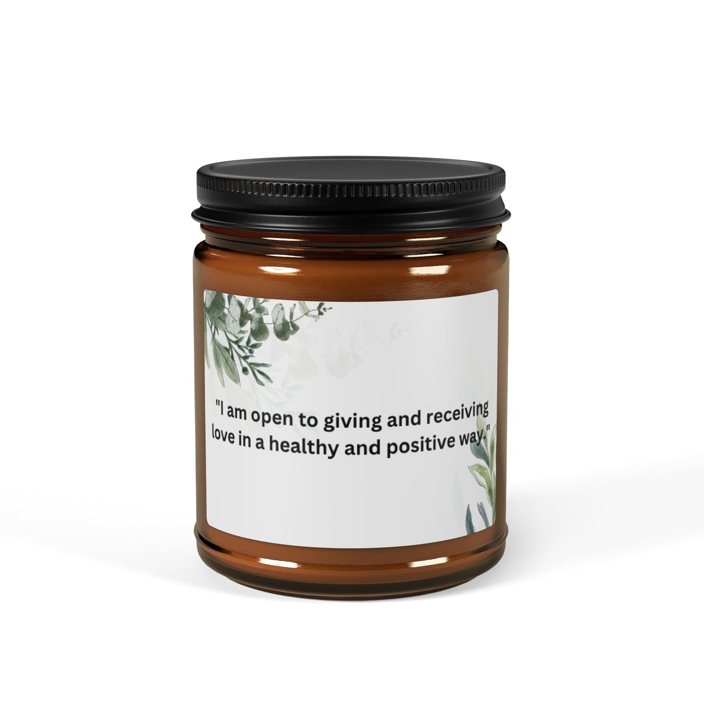 Scented Soy Candle (Multi-Size, Amber Jar)