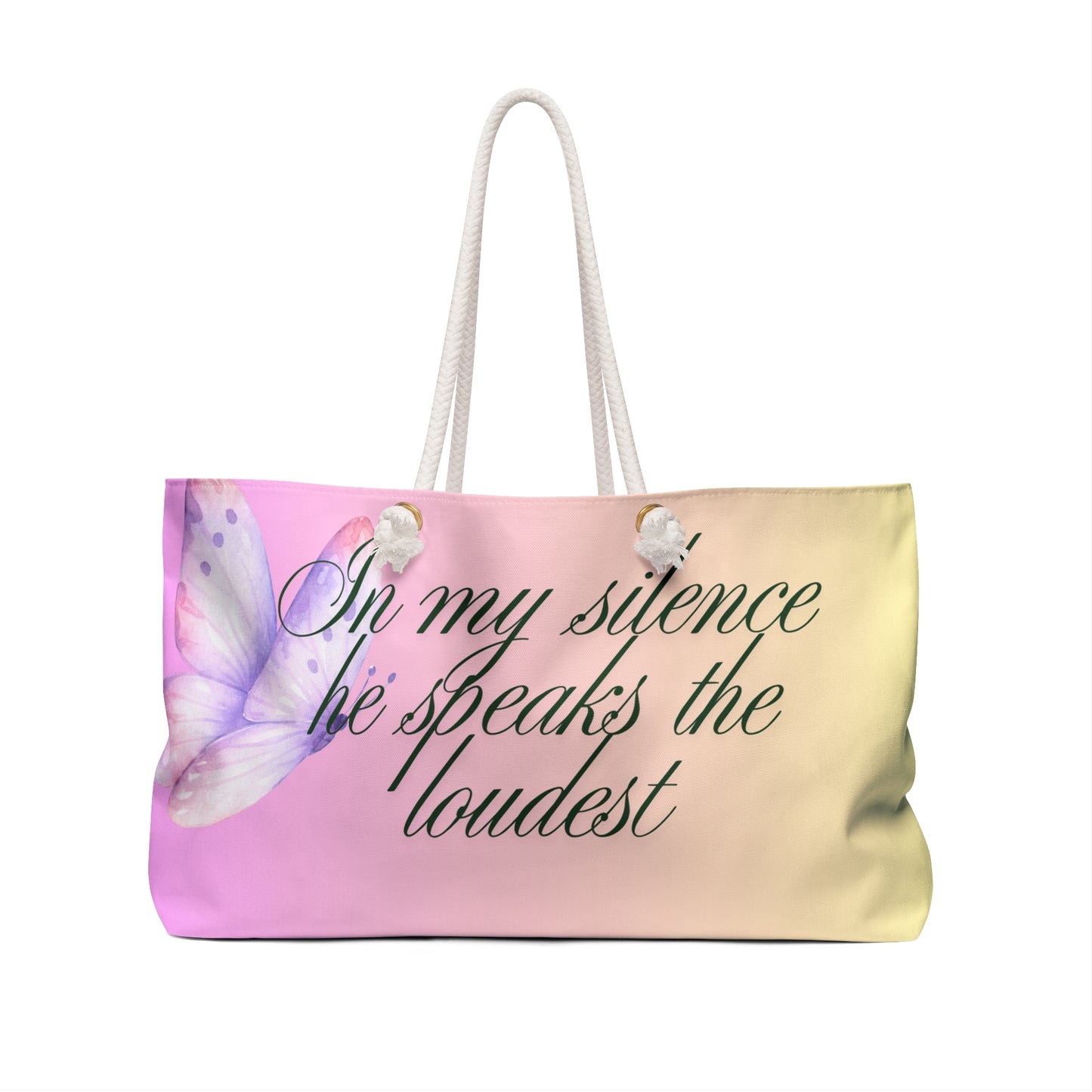 He sees you: Weekender Bag | butterfly design