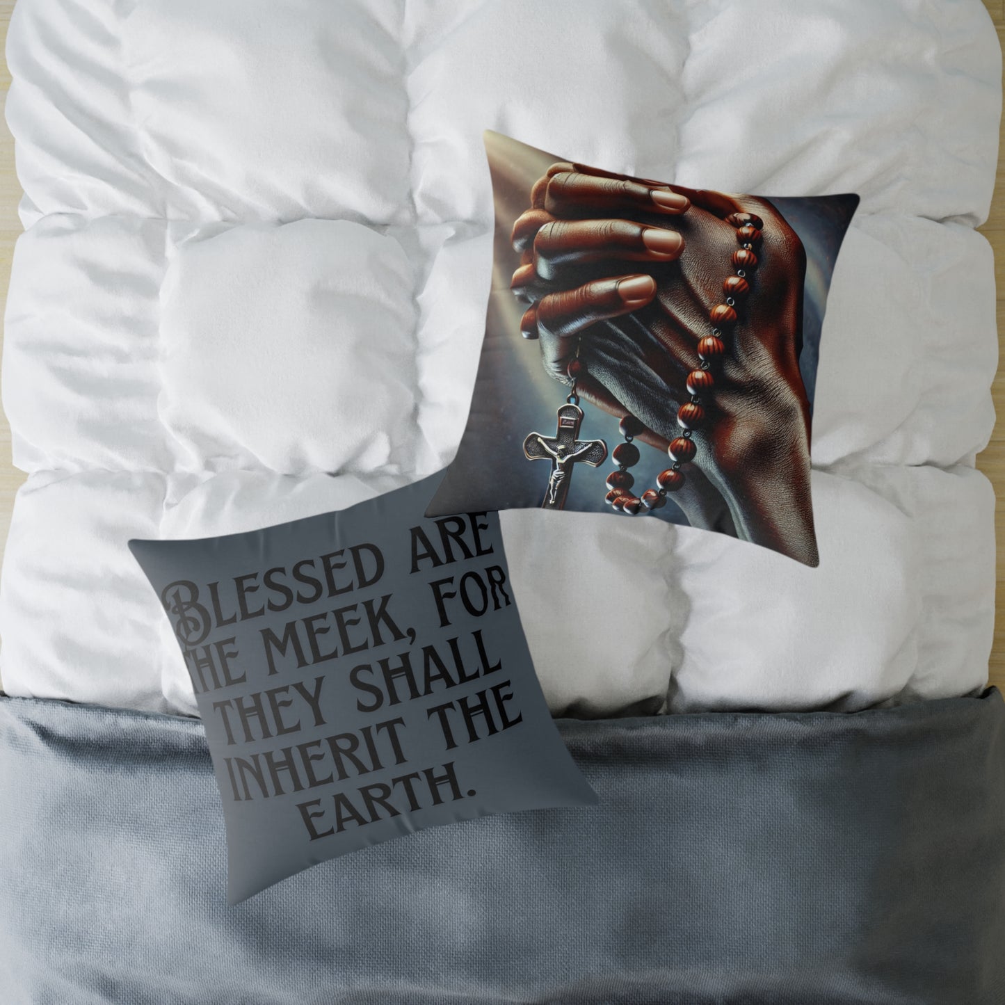 Decorative Prayer Pillow, Home Decor, Inspirational Gift, Faith-Inspired Cushion